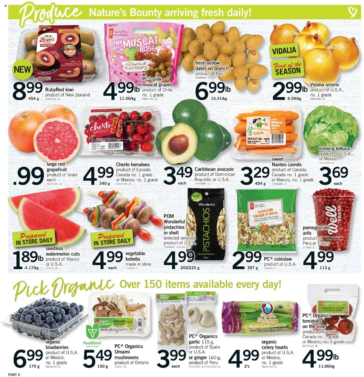 Fortinos flyer valid from 23.04.2026 | Page: 3 | Products: Kiwi, Turkey, Tomatoes