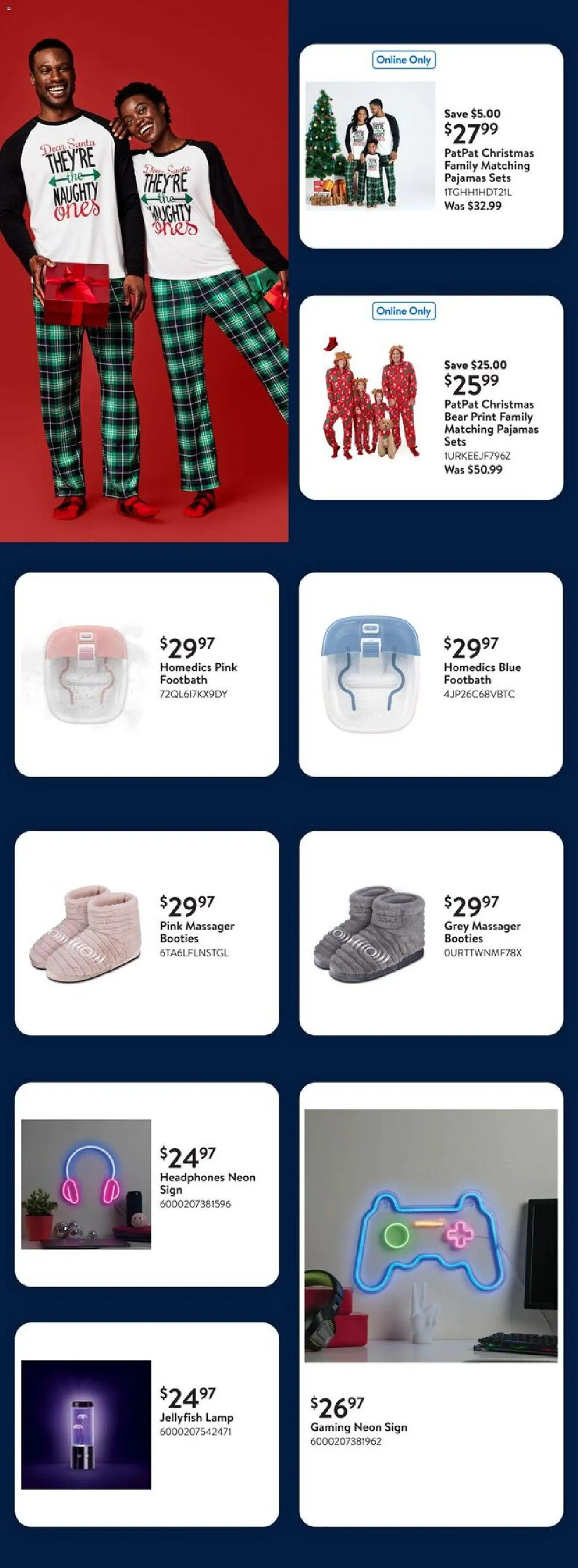Walmart flyer valid from 04.12.2025 | Page: 19 | Products: Headphones, Lamp, Pajamas