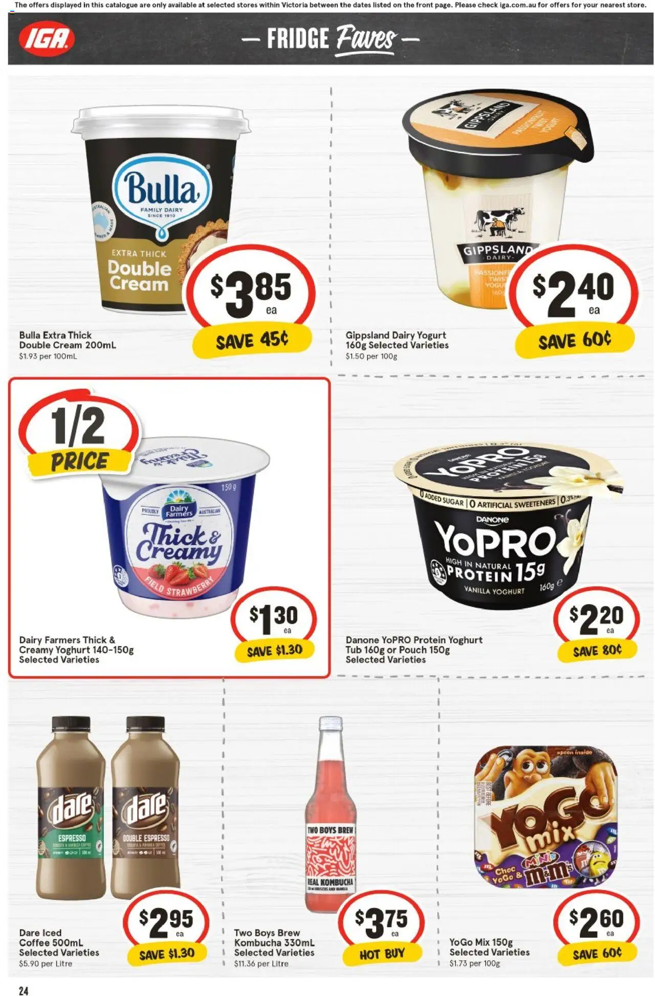 IGA catalogue - valid from 27.08.2025 | Page: 23 | Products: Dairy, Yoghurt, Coffee, Cream
