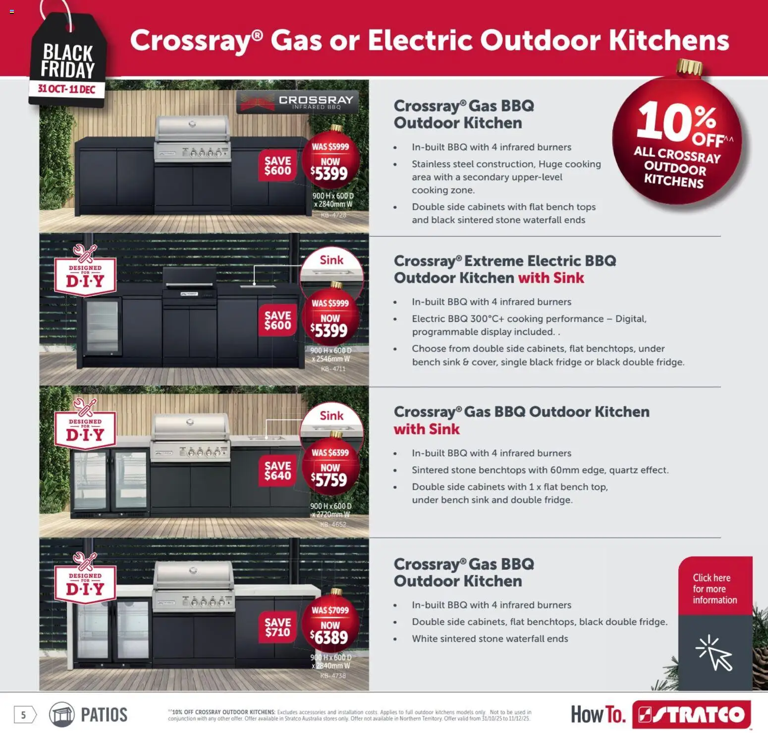 Stratco catalogue - valid from 31.10.2025 | Page: 5 | Products: Sink, Accessories, Fridge, Bench