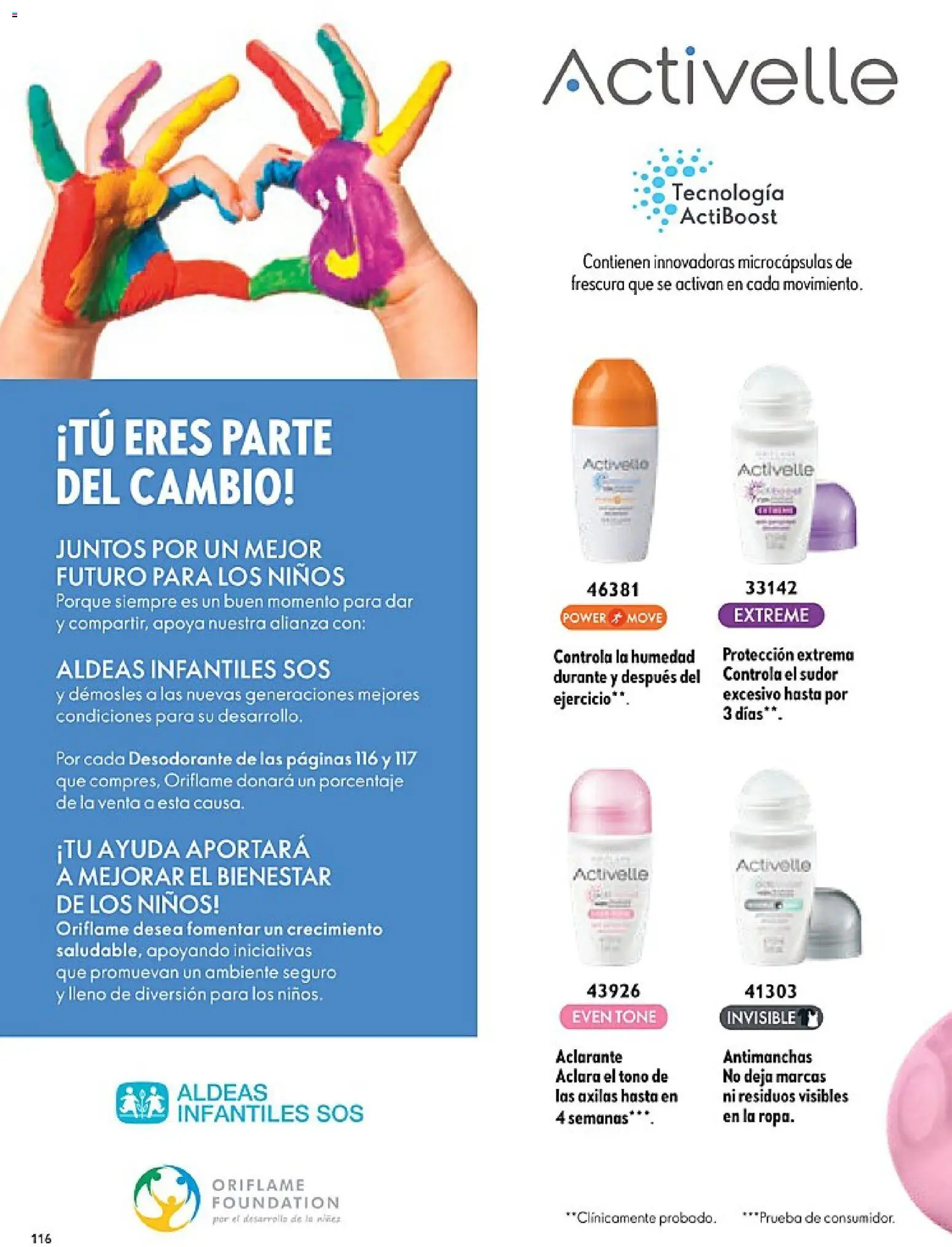 Nuevas ofertas de Oriflame válidas en toda la República Mexicana desde el 14.02.2026. ¡Encuentra las mejores ofertas en Oriflame campaña 3 2026! | Página: 116 | Productos: Desodorante, Aclarante