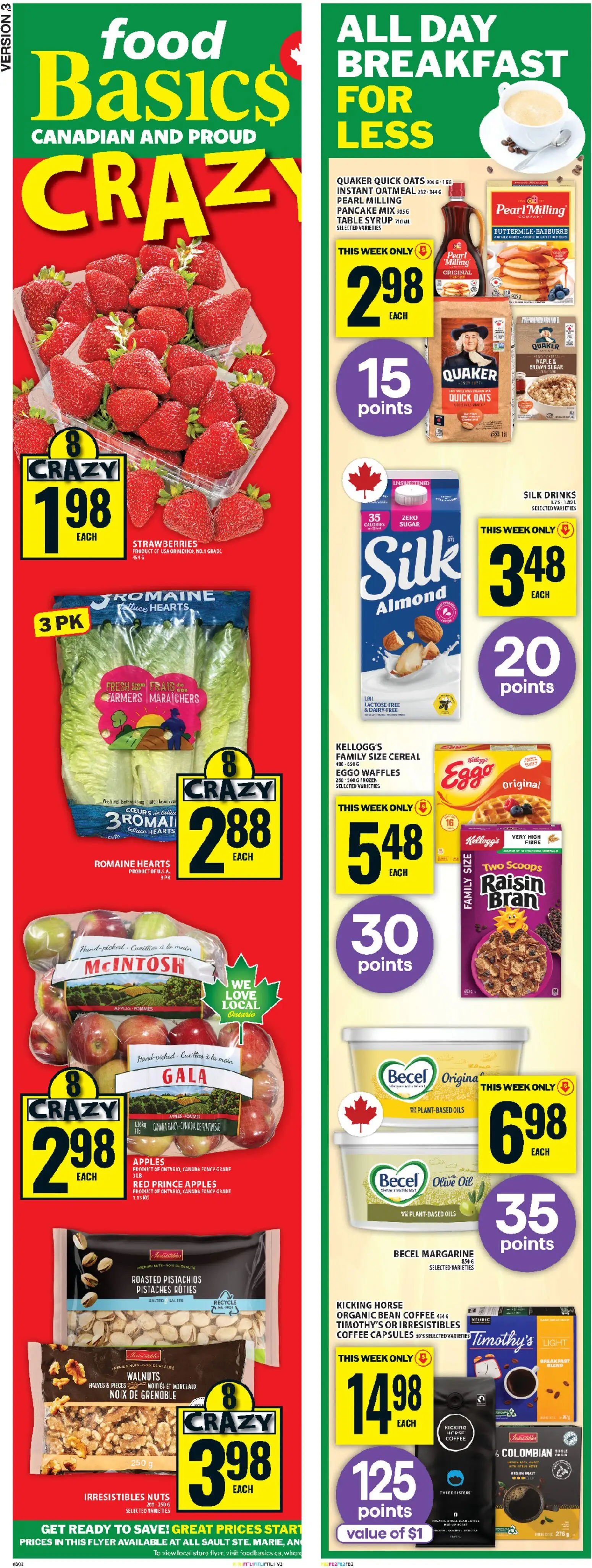 Food Basics flyer valid from 16.04.2026 | Page: 2 | Products: Strawberries, Nuts, Table, Apples