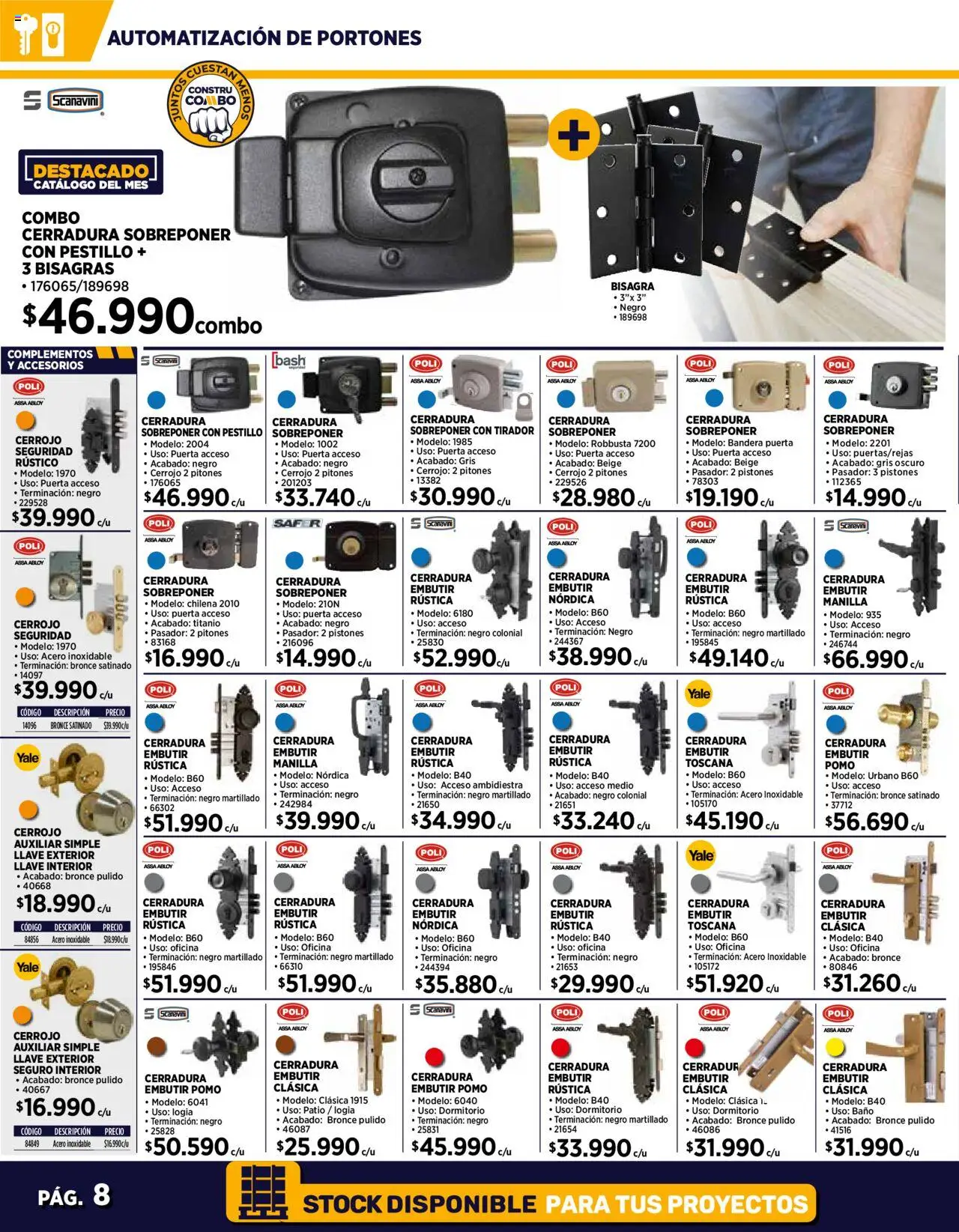 Construmart ofertas  │ válido desde el 10.06.2025 | Página: 8 | Productos: Tirador, Llave, Bisagra, Pasador