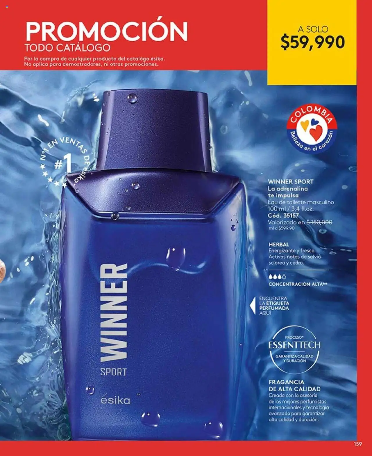 Ésika revista - valida desde el 16.06.2025 | Página: 159 | Productos: Té, Fragancia, Eau de toilette