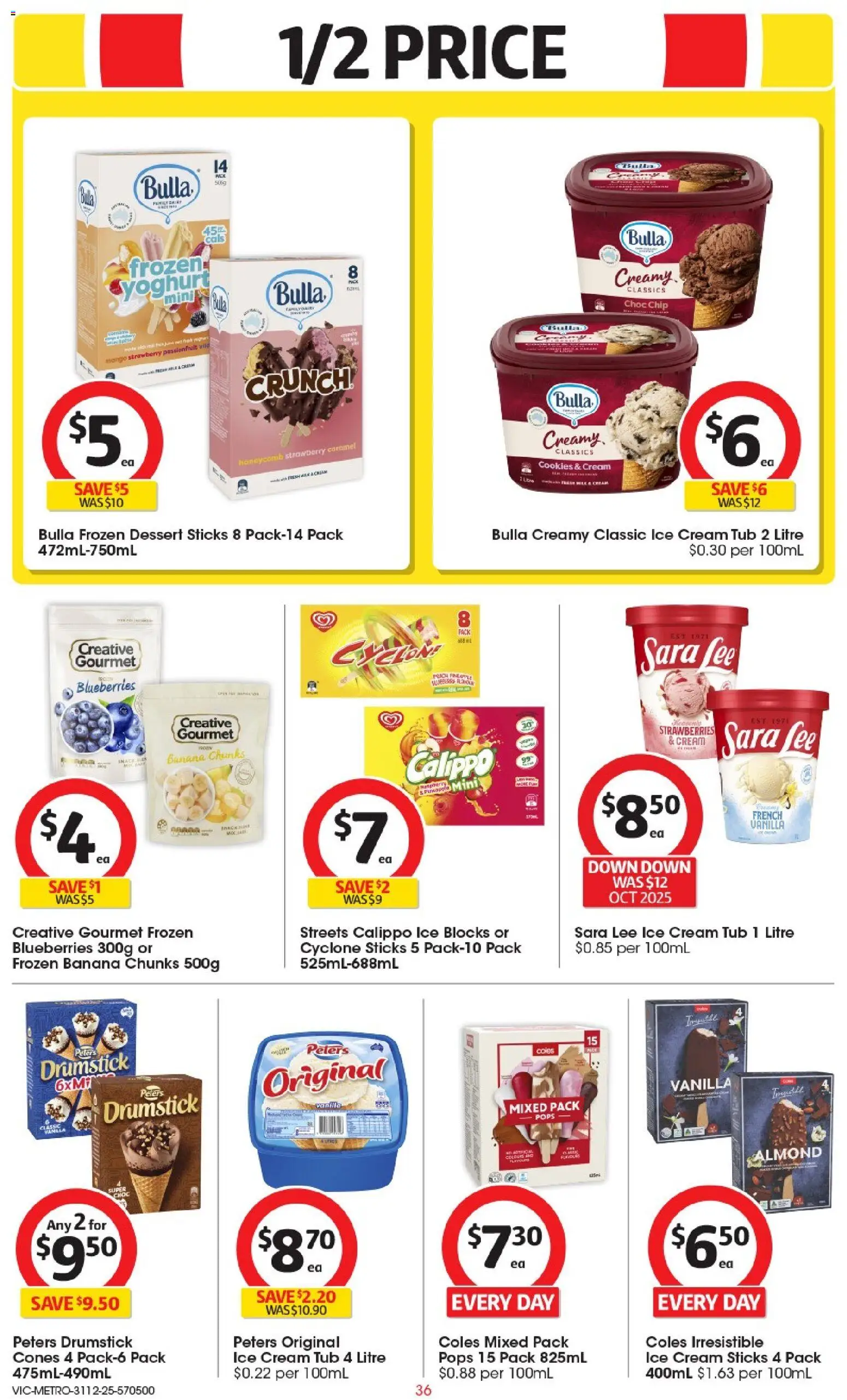 Coles catalogue - valid from 31.12.2025 | Page: 37 | Products: Yoghurt, Cream, Ice cream, Mango