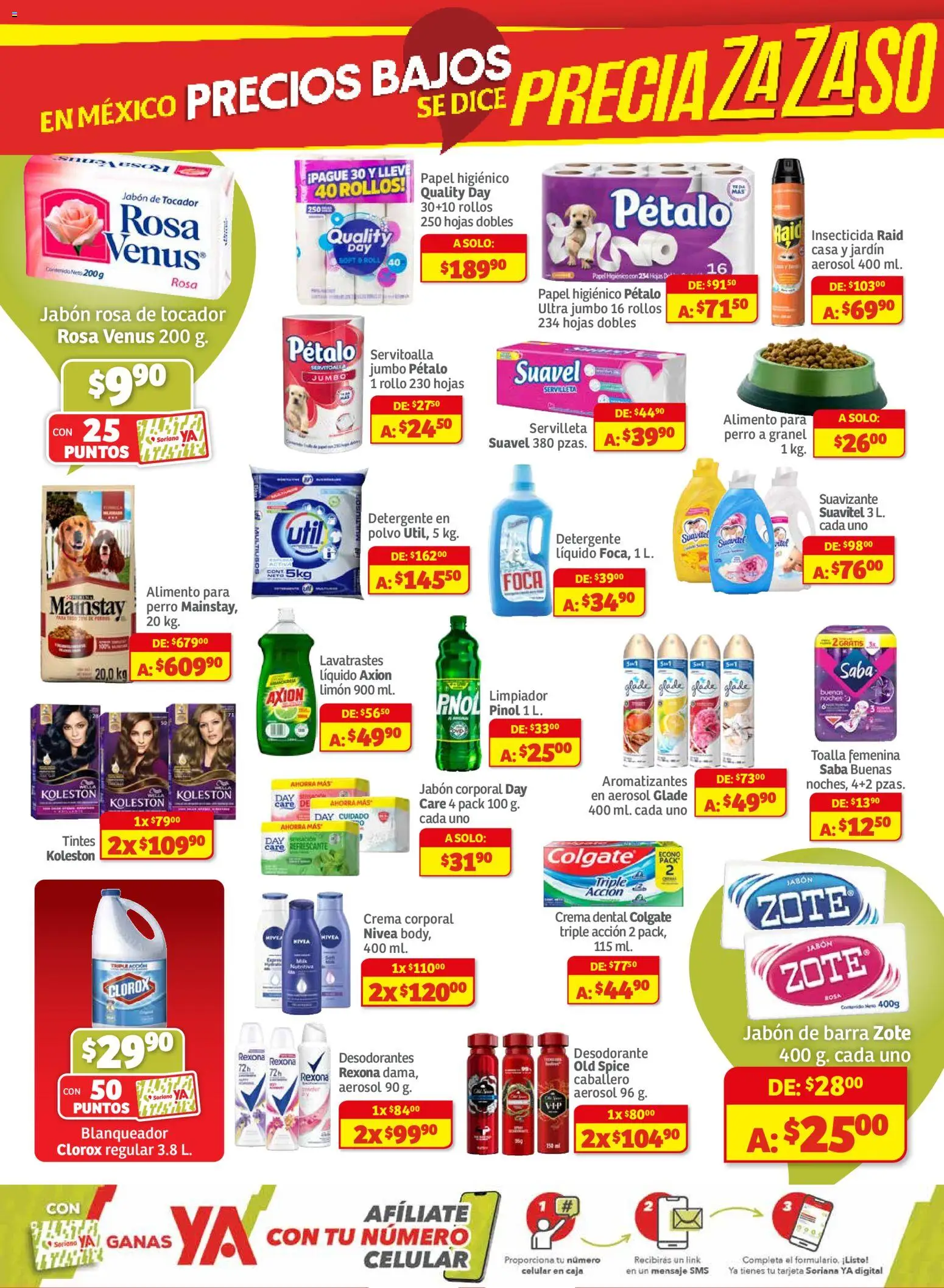Nuevas ofertas de Soriana válidas en toda la República Mexicana desde el 13.11.2025. ¡Encuentra las mejores ofertas en Soriana - Pesito Valedor Mercado: Nay, Sin, Son! | Página: 7 | Productos: Detergente, Toalla, Barra, Caja