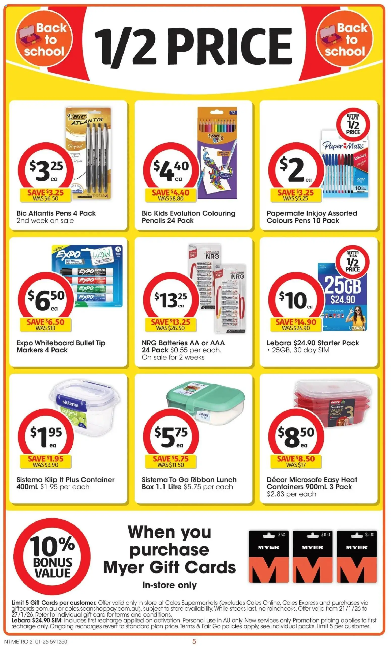 Coles catalogue - valid from 21.01.2026 | Page: 5 | Products: Decor, Box, Batteries