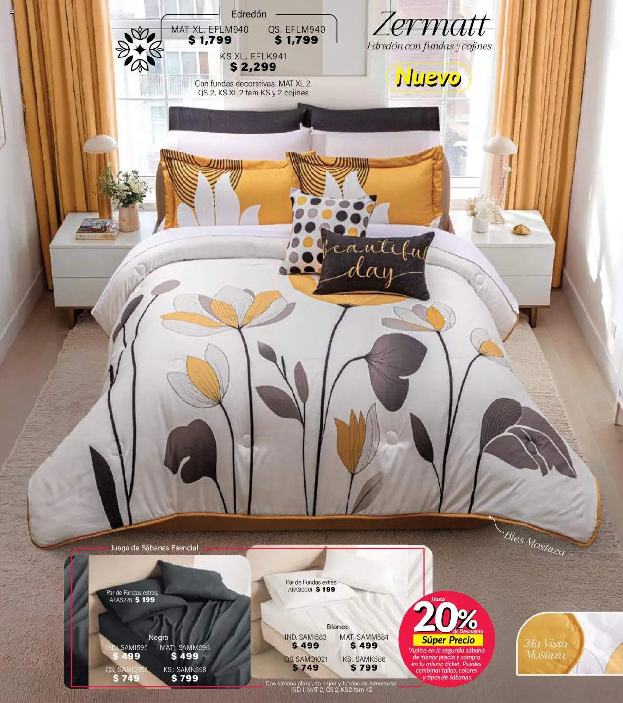 Nuevas ofertas de Colchas Concord válidas en toda la República Mexicana desde el 01.08.2025. ¡Encuentra las mejores ofertas en Colchas Concord - Catálogo! | Página: 5 | Productos: Mostaza, Juego, Almohada, Sabanas