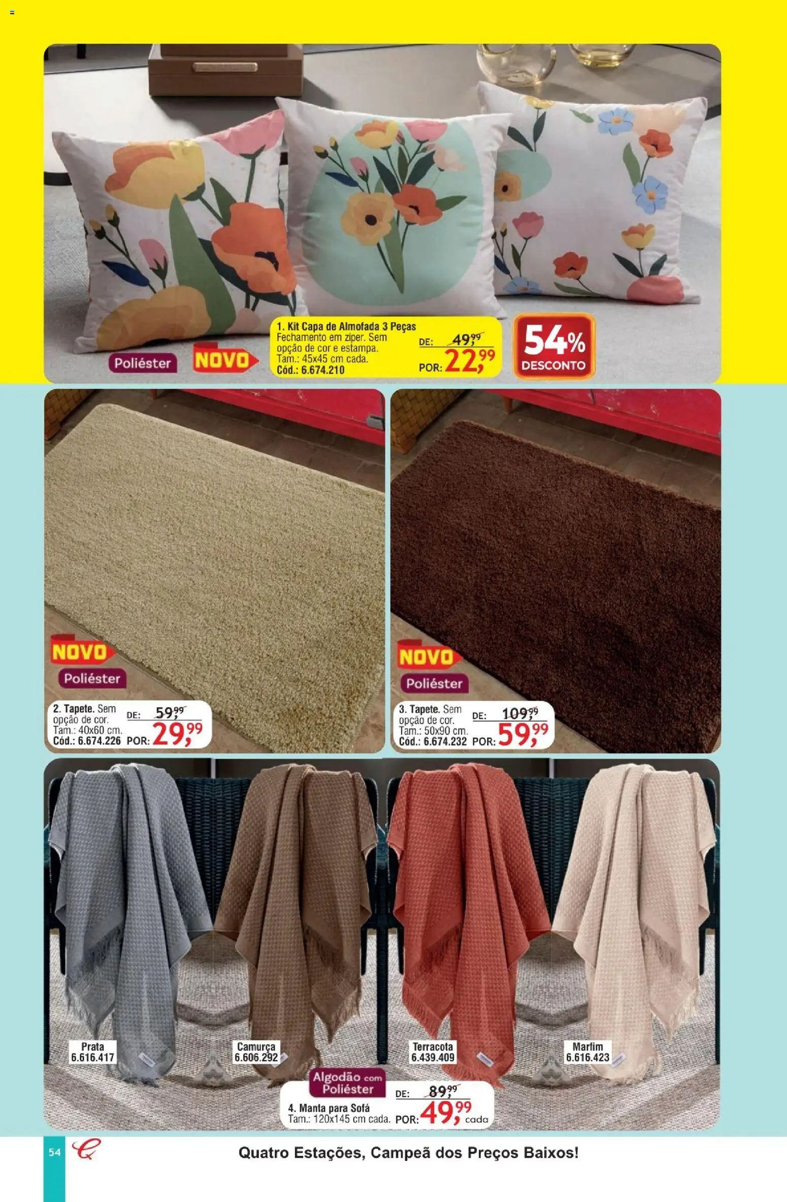 Quatro Estações Folheto - válido de 01.02.2026 | Página: 50 | Produtos: Almofada, Sofá, Algodão
