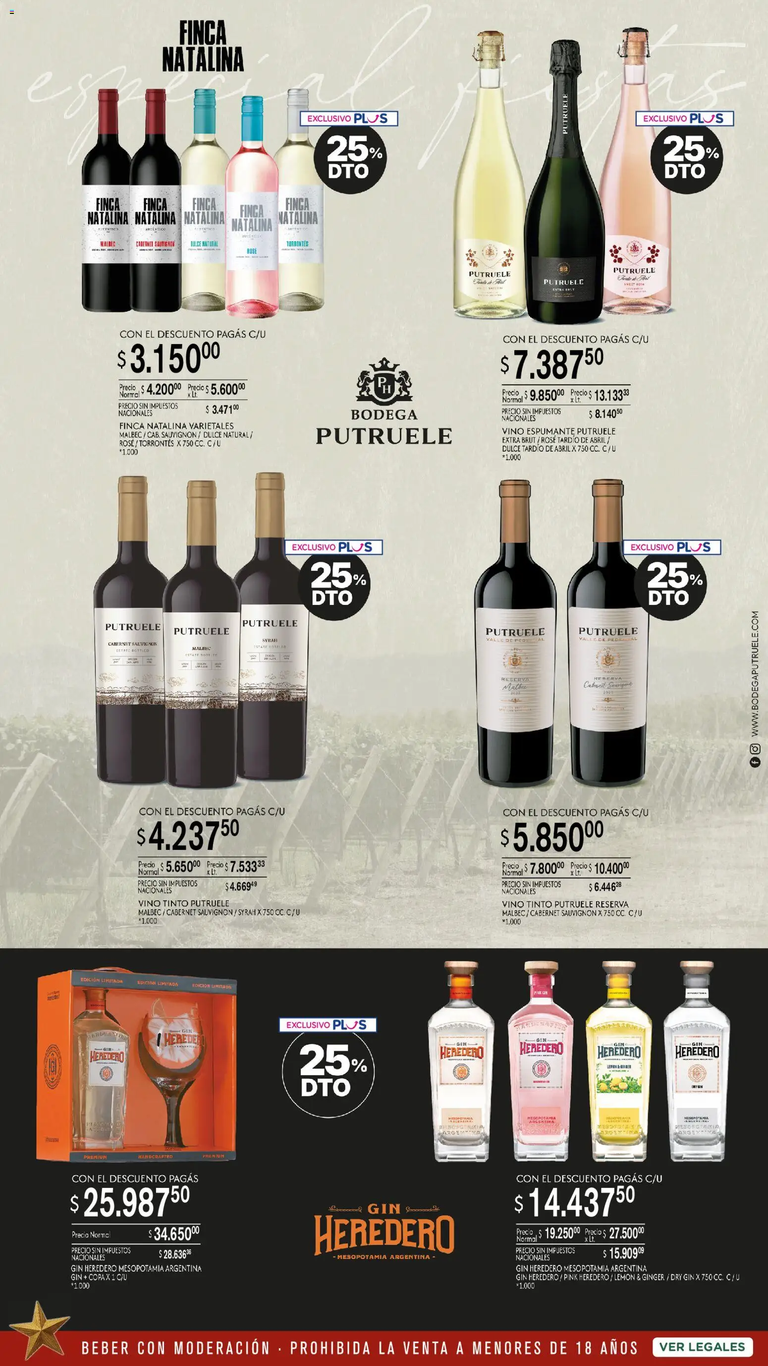 La Anonima Bebidas Fiestas │ válido desde el 11.12.2025 | Página: 3 | Productos: Gin, Vino