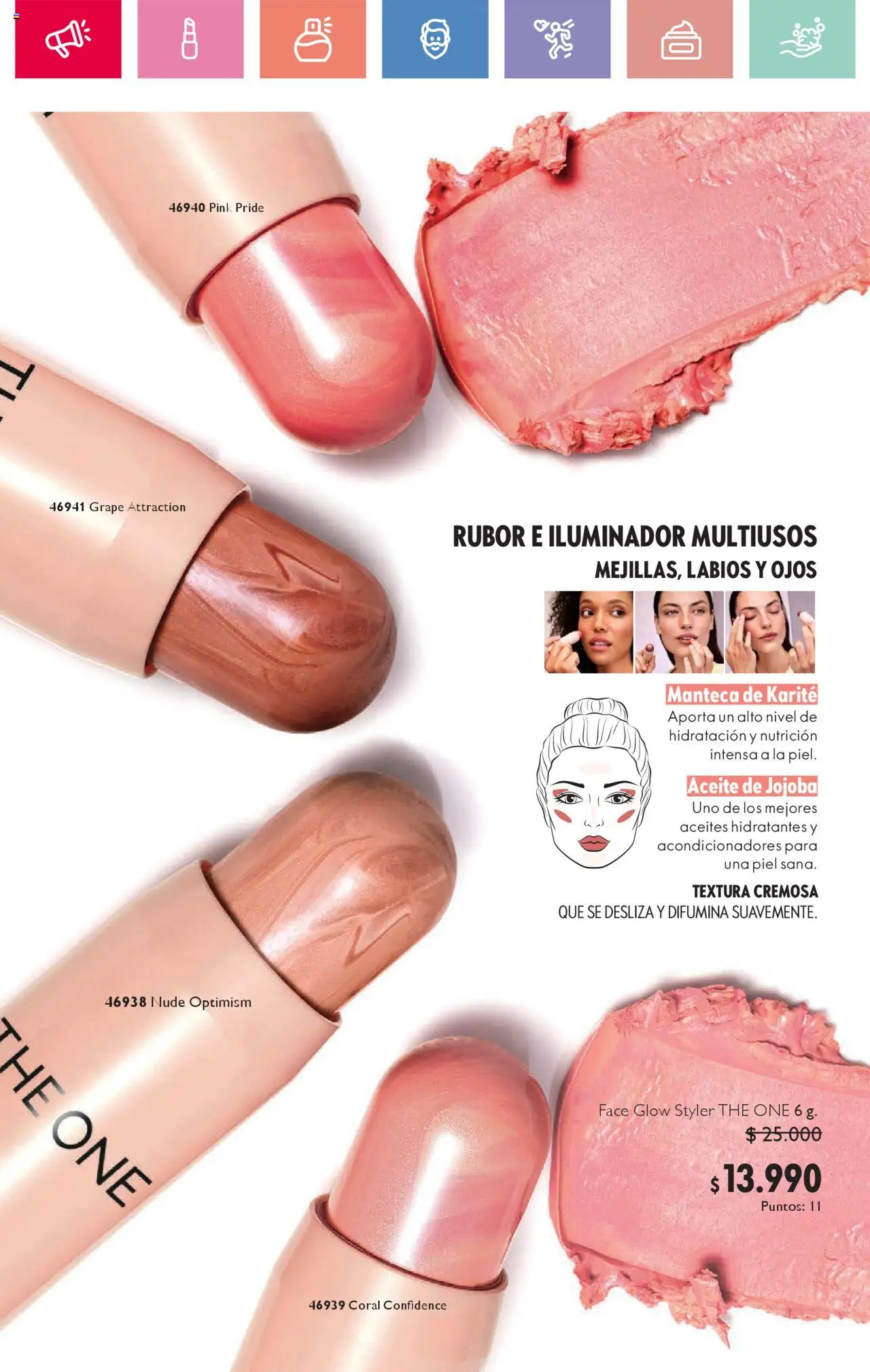 Oriflame catálogo │ válido desde el 23.08.2025 | Página: 28 | Productos: Manteca, Aceite, Iluminador, Rubor