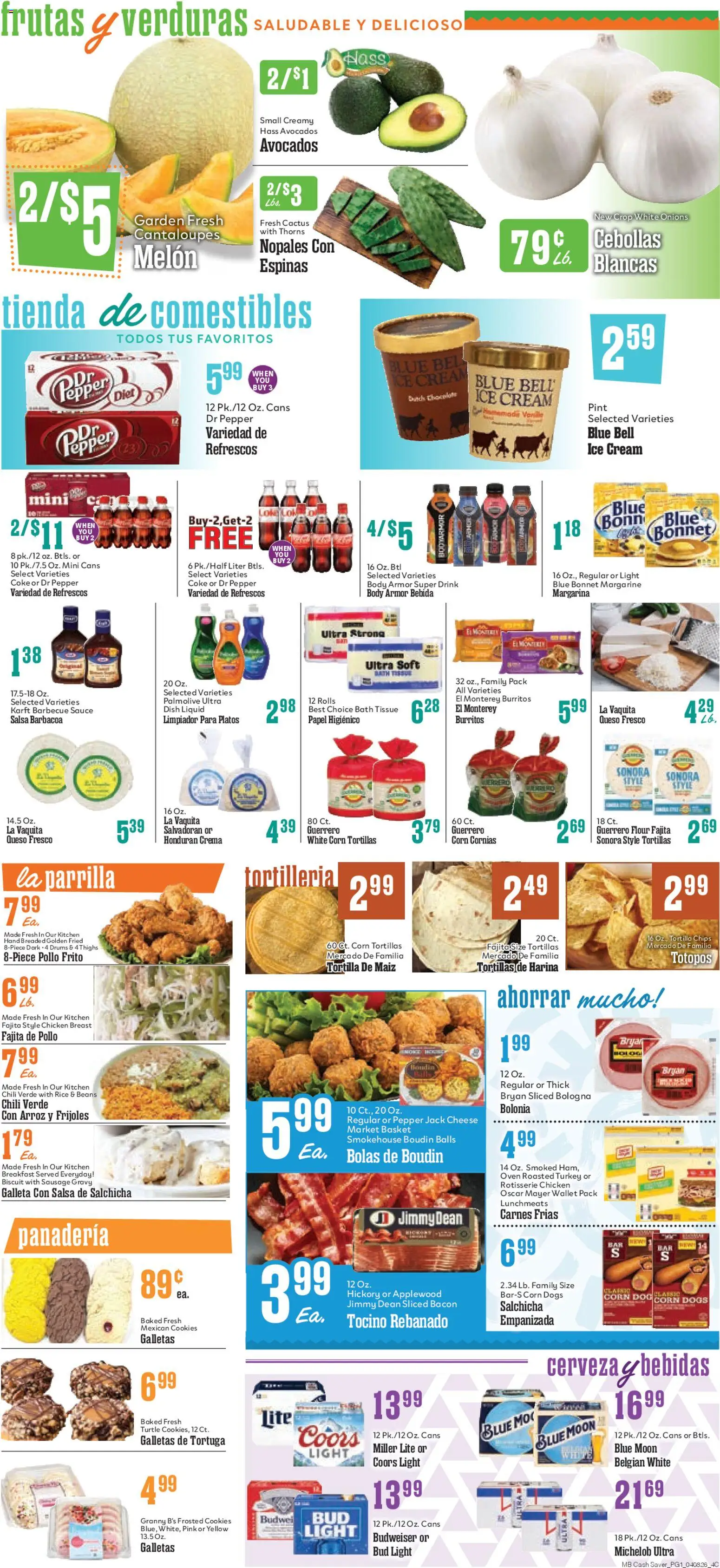 Market Basket Ad - valid from 08.04.2026 | Page: 2 | Products: Corn, Rice, Cookies, Sauce