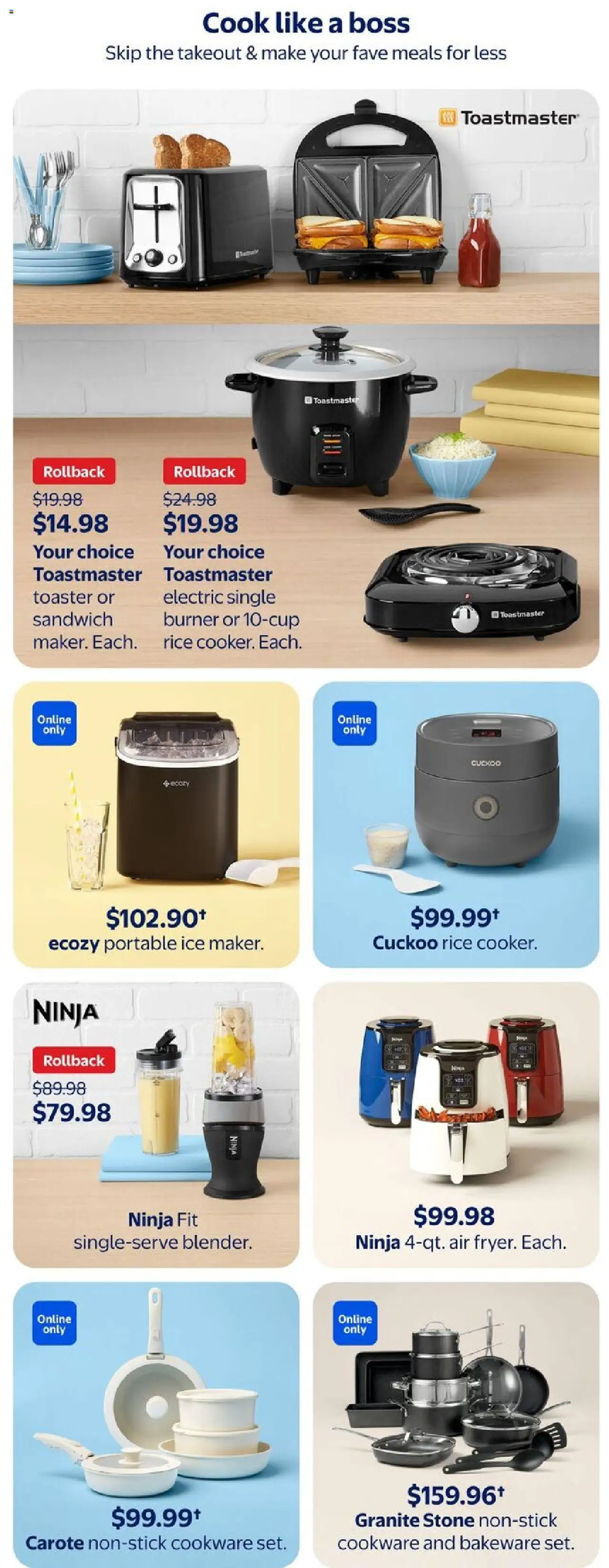 Walmart flyer valid from 07.08.2025 | Page: 17 | Products: Rice, Toaster