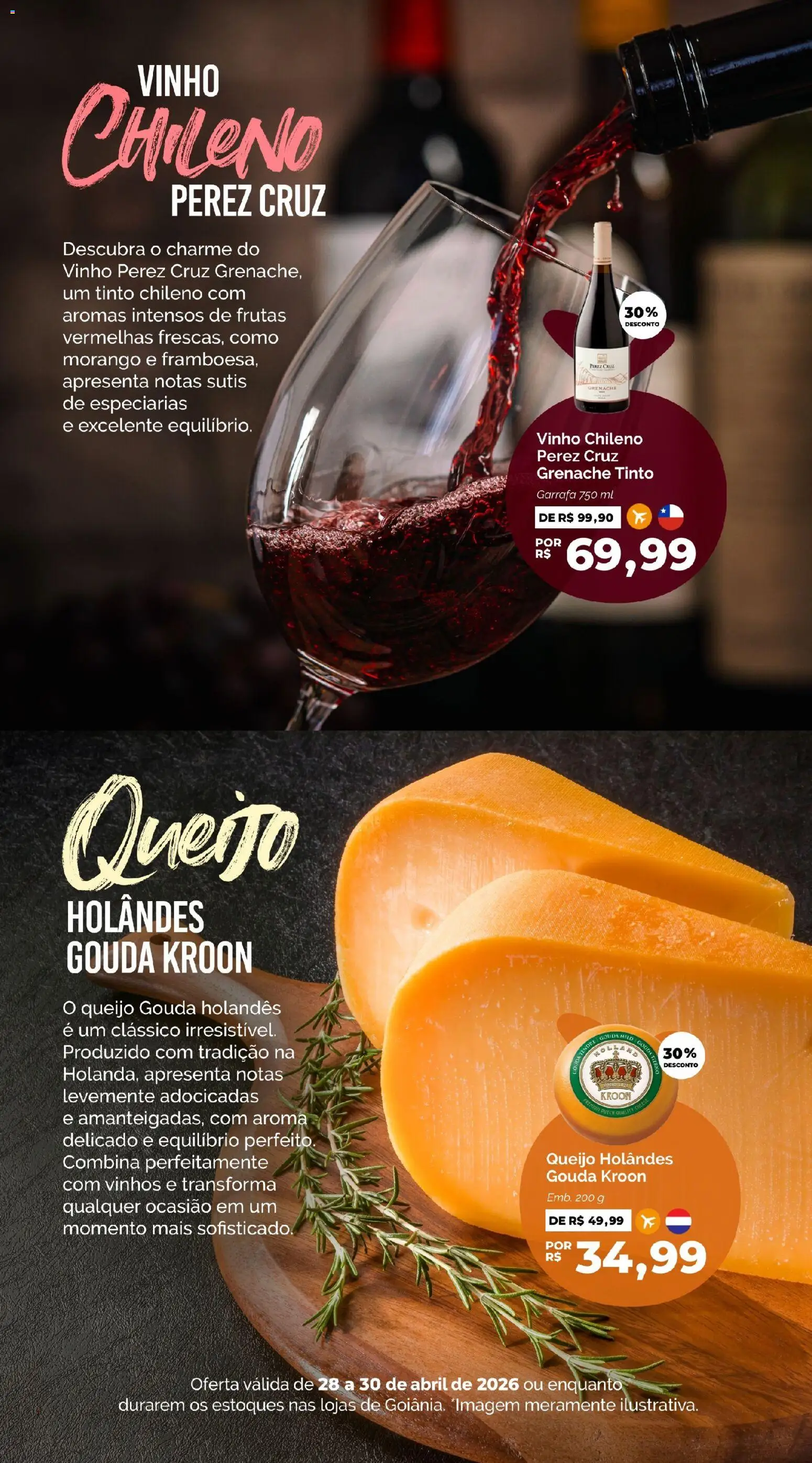 Oba Hortifruti Folheto - válido de 28.04.2026 | Página: 2 | Produtos: Queijo, Vinho, Gouda