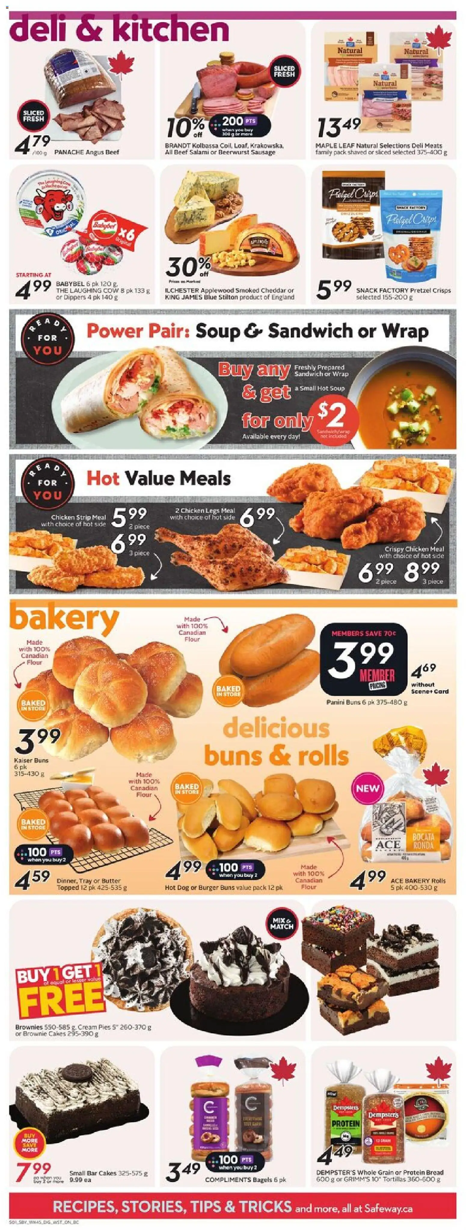 Safeway flyer valid from 05.03.2026 | Page: 9 | Products: Cream, Bakery, Butter, Bread