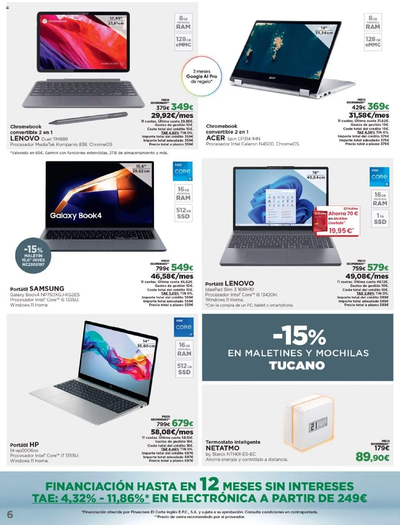 Nuevas ofertas de El Corte Inglés válidas en toda la República Mexicana desde el 06.10.2025. ¡Encuentra las mejores ofertas en El Corte Inglés - Catálogo Los Tecnoprecios! | Página: 6 | Productos: Tablet