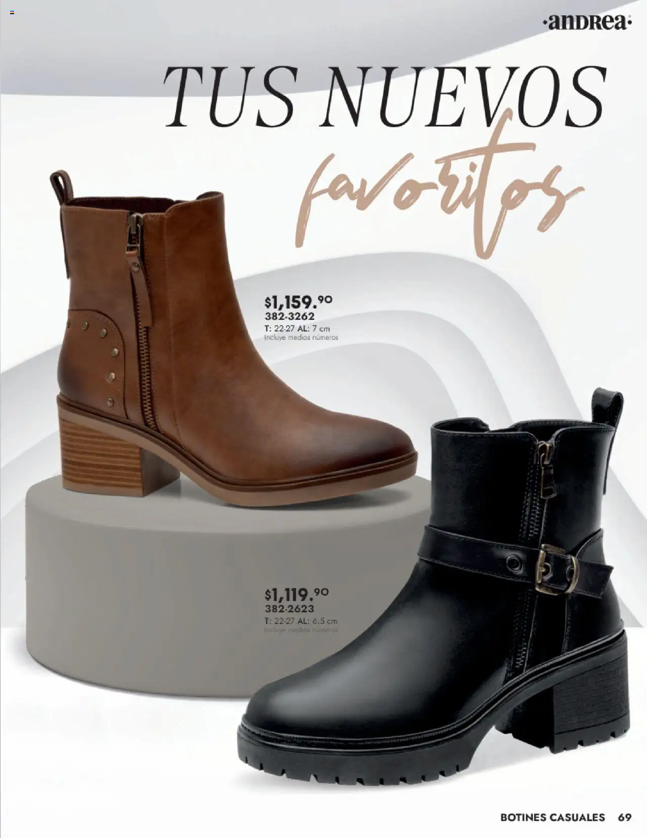 Nuevas ofertas de Andrea válidas en toda la República Mexicana desde el 24.08.2025. ¡Encuentra las mejores ofertas en Andrea - Catálogo Calzado Dama! | Página: 69 | Productos: Botines