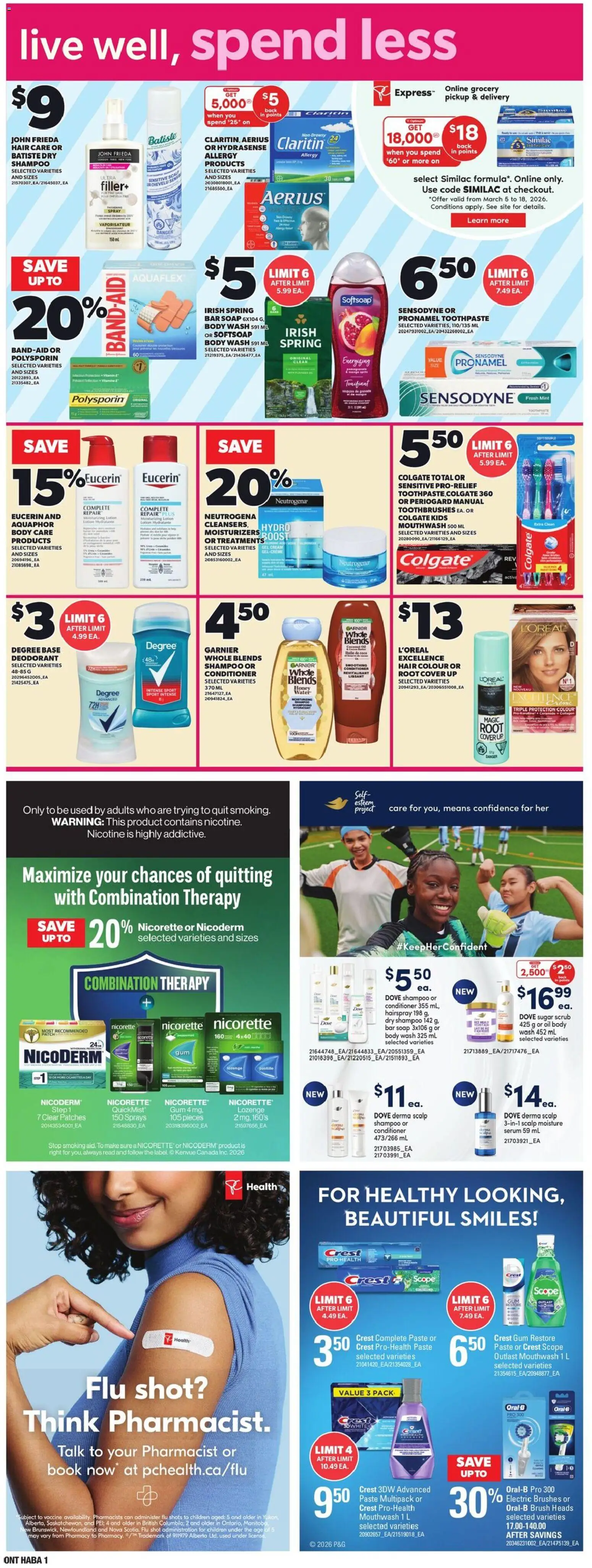 Zehrs flyer valid from 05.03.2026 | Page: 14 | Products: Shampoo, Toothpaste, Mouthwash, Oil