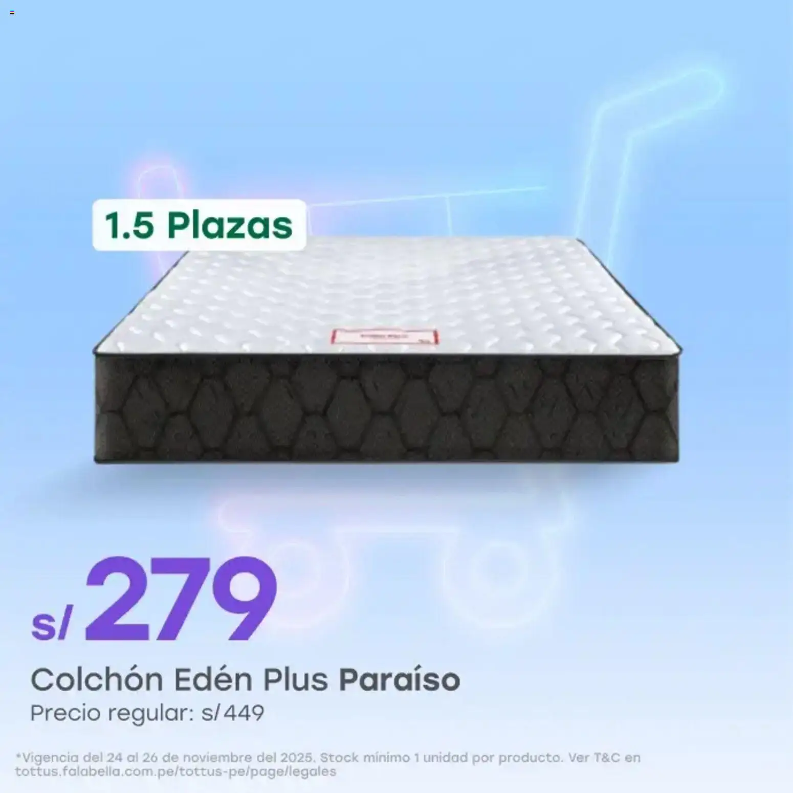 Catálogo Tottus válido desde 24.11.2025 | Página: 7 | Productos: Colchón