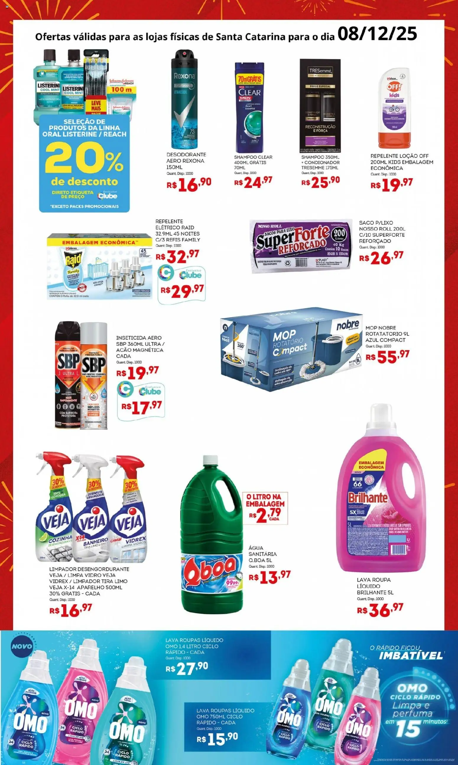 Bistek Supermercados Folheto - válido de 08.12.2025 | Página: 2 | Produtos: Shampoo, Desengordurante, Rexona, Esfregão