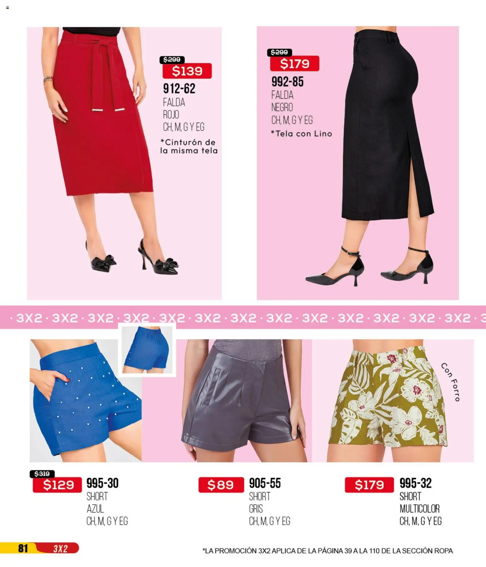 Nuevas ofertas de Cklass válidas en toda la República Mexicana desde el 14.04.2026. ¡Encuentra las mejores ofertas en Cklass catálogo 3X2 Digital Ropa! | Página: 82 | Productos: Falda, Short