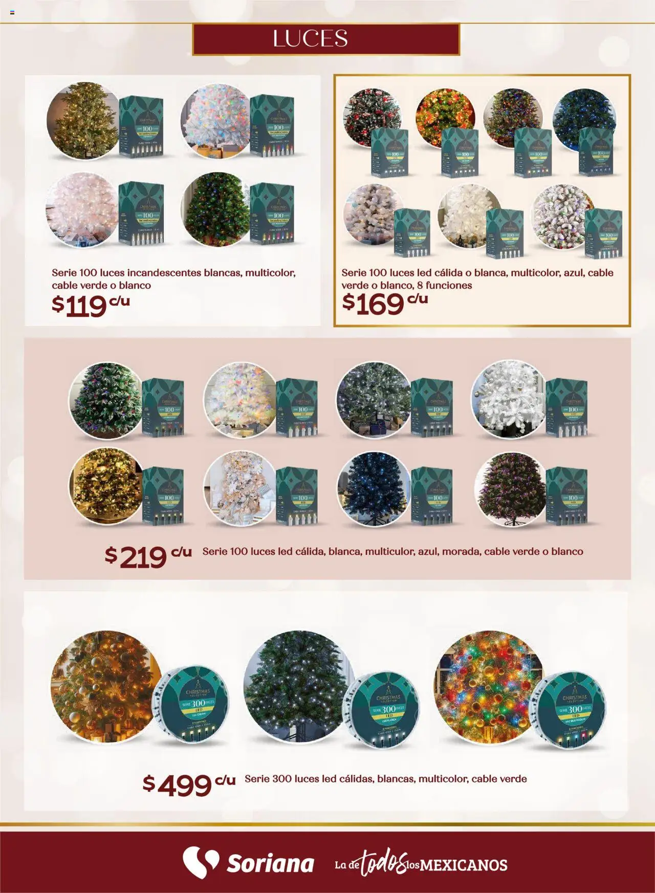 Nuevas ofertas de Soriana válidas en toda la República Mexicana desde el 25.09.2025. ¡Encuentra las mejores ofertas en Soriana - Decoración Navideña Híper Nacional! | Página: 42 | Productos: Cable