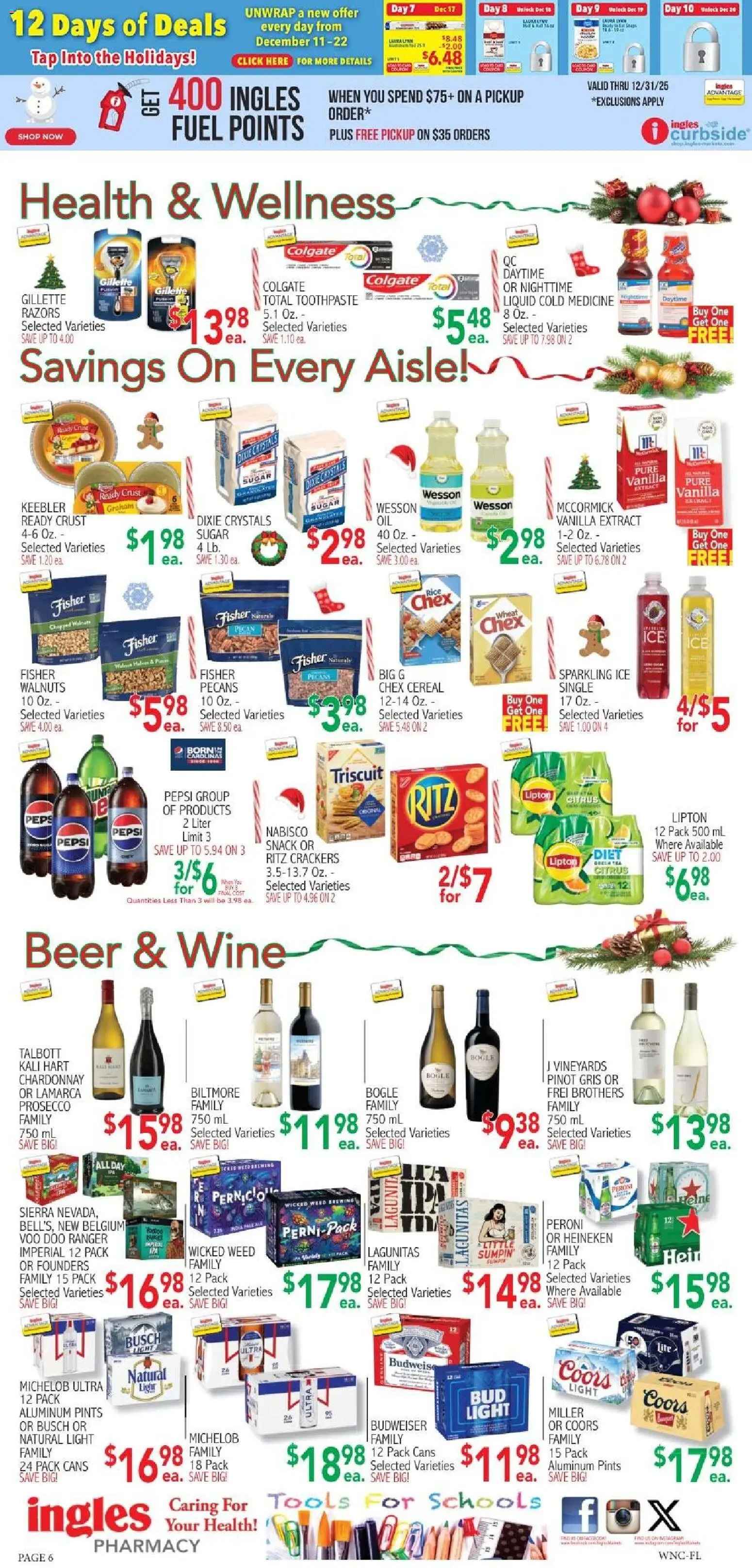 Ingles Weekly Ad - valid from 17.12.2025 | Page: 6 | Products: Wine, Beer, Toothpaste, Rice