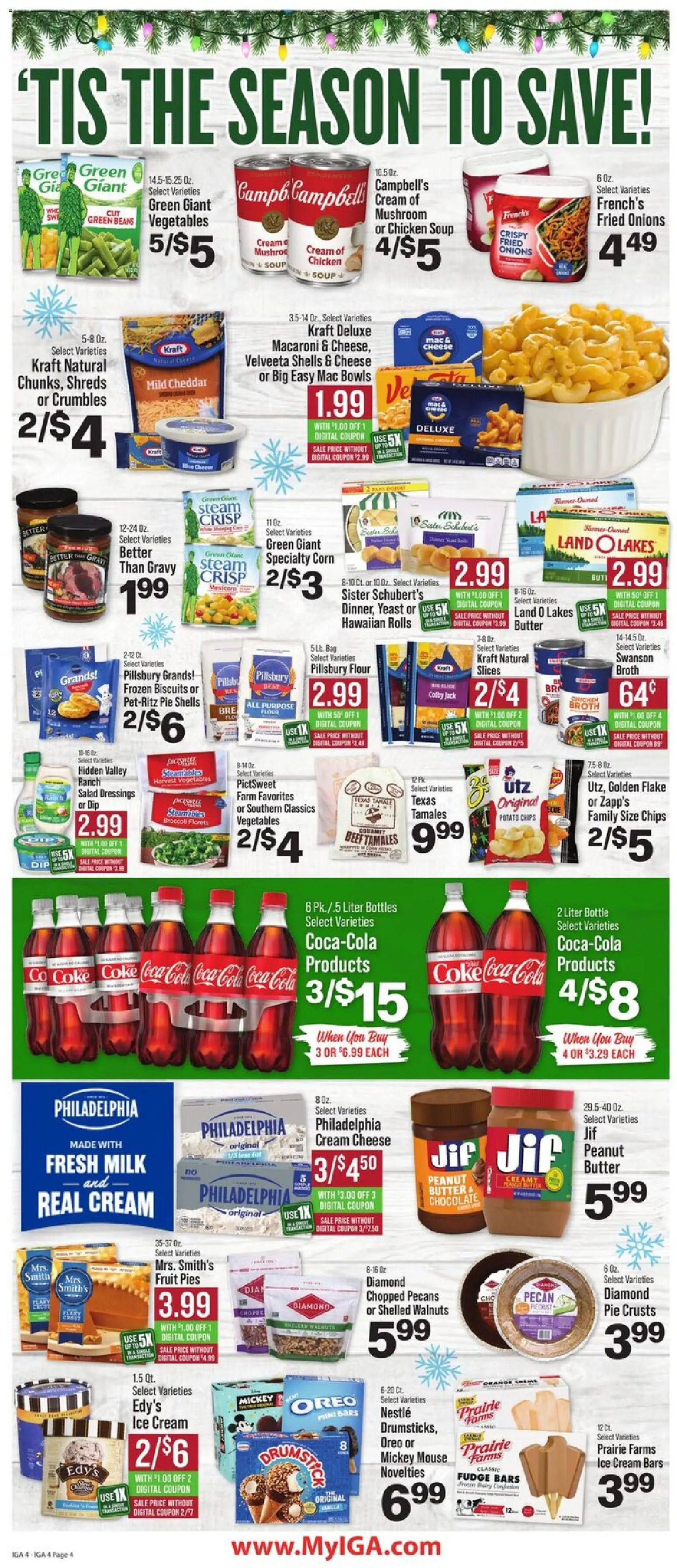 IGA Weekly Ad - valid from 10.12.2025 | Page: 4 | Products: Broccoli, Chocolate, Bag, Mouse
