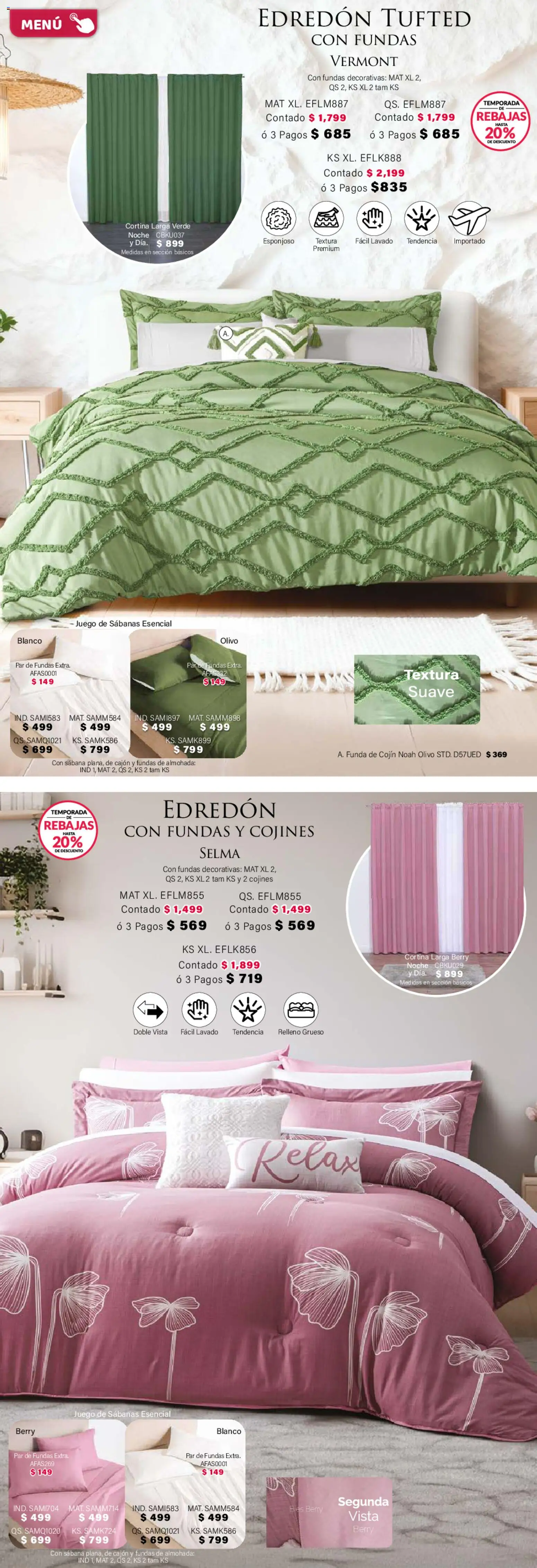 Nuevas ofertas de Colchas Concord válidas en toda la República Mexicana desde el 01.02.2026. ¡Encuentra las mejores ofertas en Colchas Concord catálogo! | Página: 9 | Productos: Juego, Funda, Almohada, Sabanas