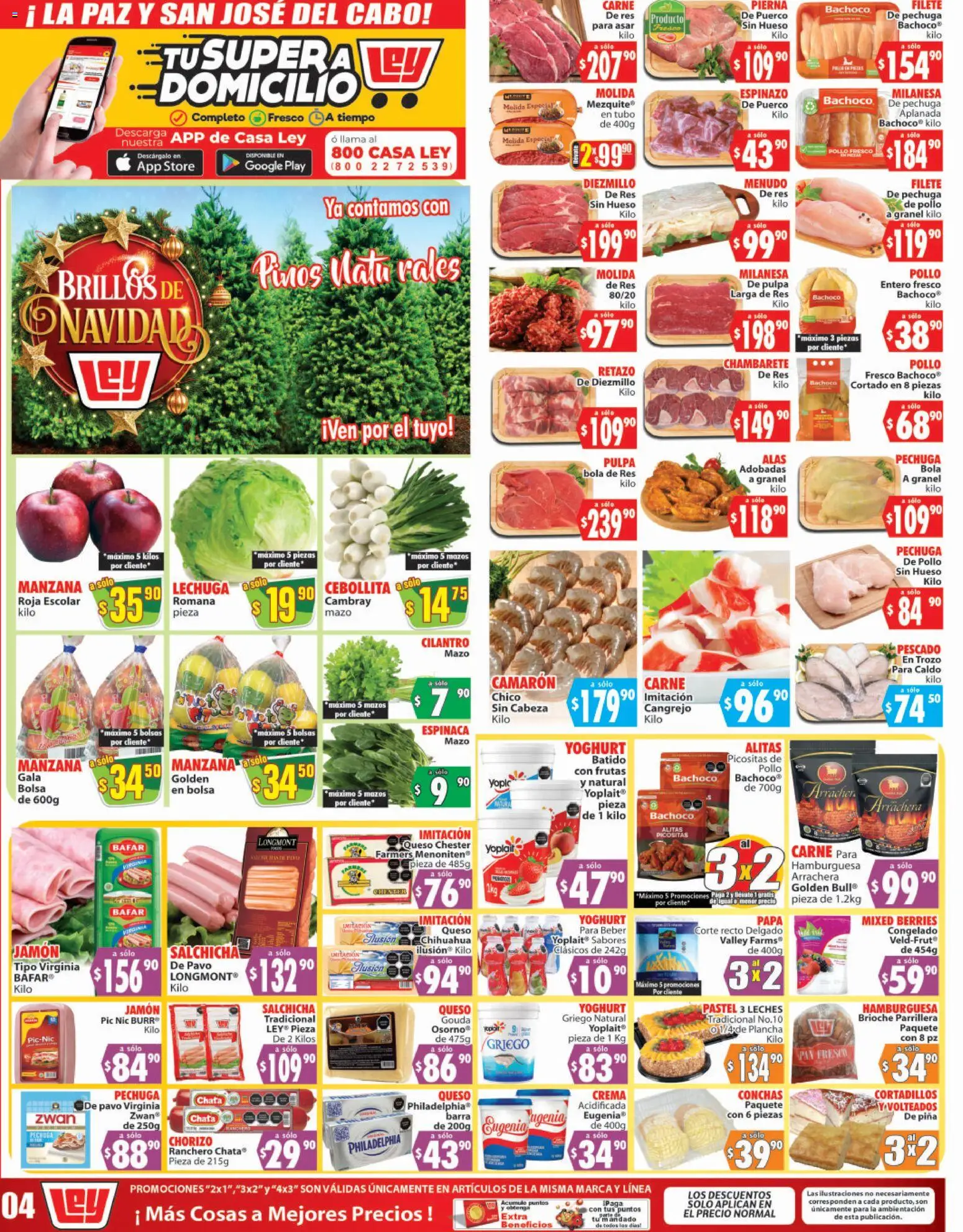 Nuevas ofertas de Casa Ley válidas en toda la República Mexicana desde el 11.12.2025. ¡Encuentra las mejores ofertas en Casa Ley folleto Autoservicio! | Página: 4 | Productos: Bolsa, Manzana, Espinaca, Barra