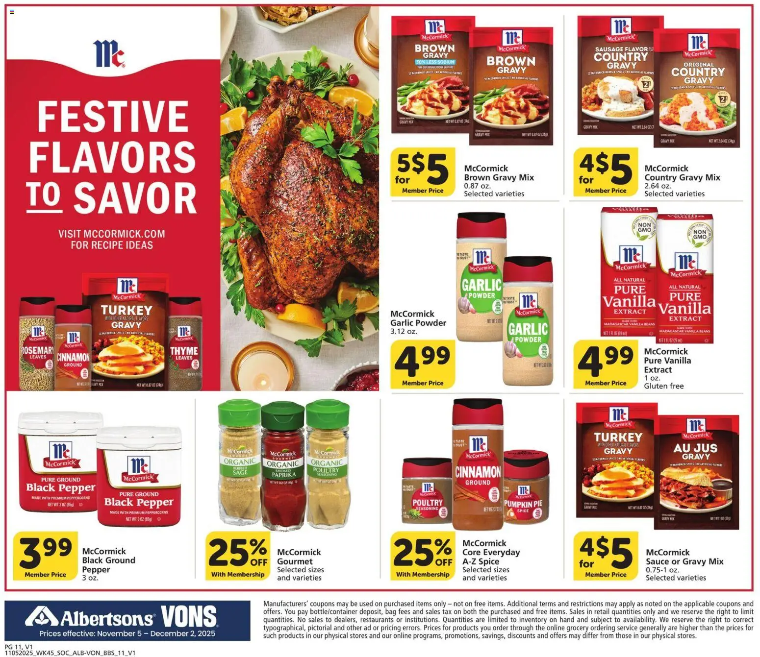 Vons Big Book of Savings - valid from 05.11.2025 | Page: 11 | Products: Powder, Sauce, Sausage, Poultry