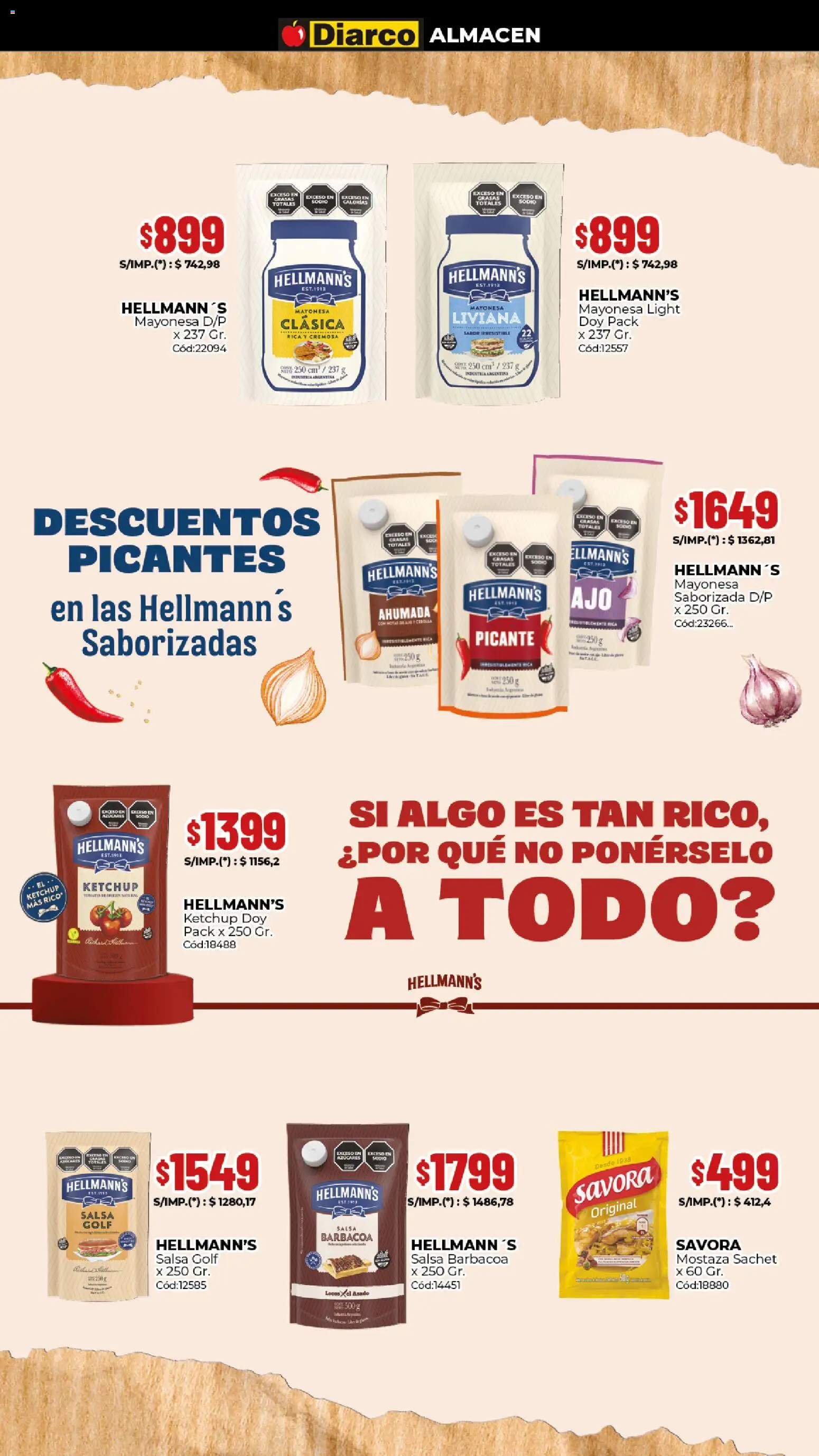 Diarco ofertas │ válido desde el 12.01.2026 | Página: 3 | Productos: Mayonesa, Ketchup, Mostaza, Salsa Golf