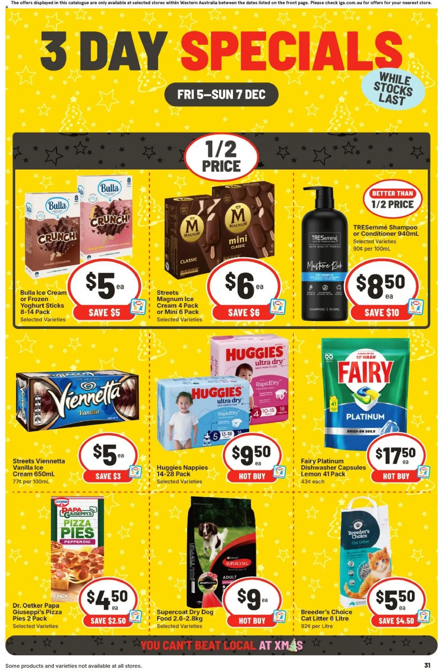 IGA catalogue - valid from 05.12.2025 | Page: 3 | Products: Yoghurt, Shampoo, Conditioner, Dishwasher capsules