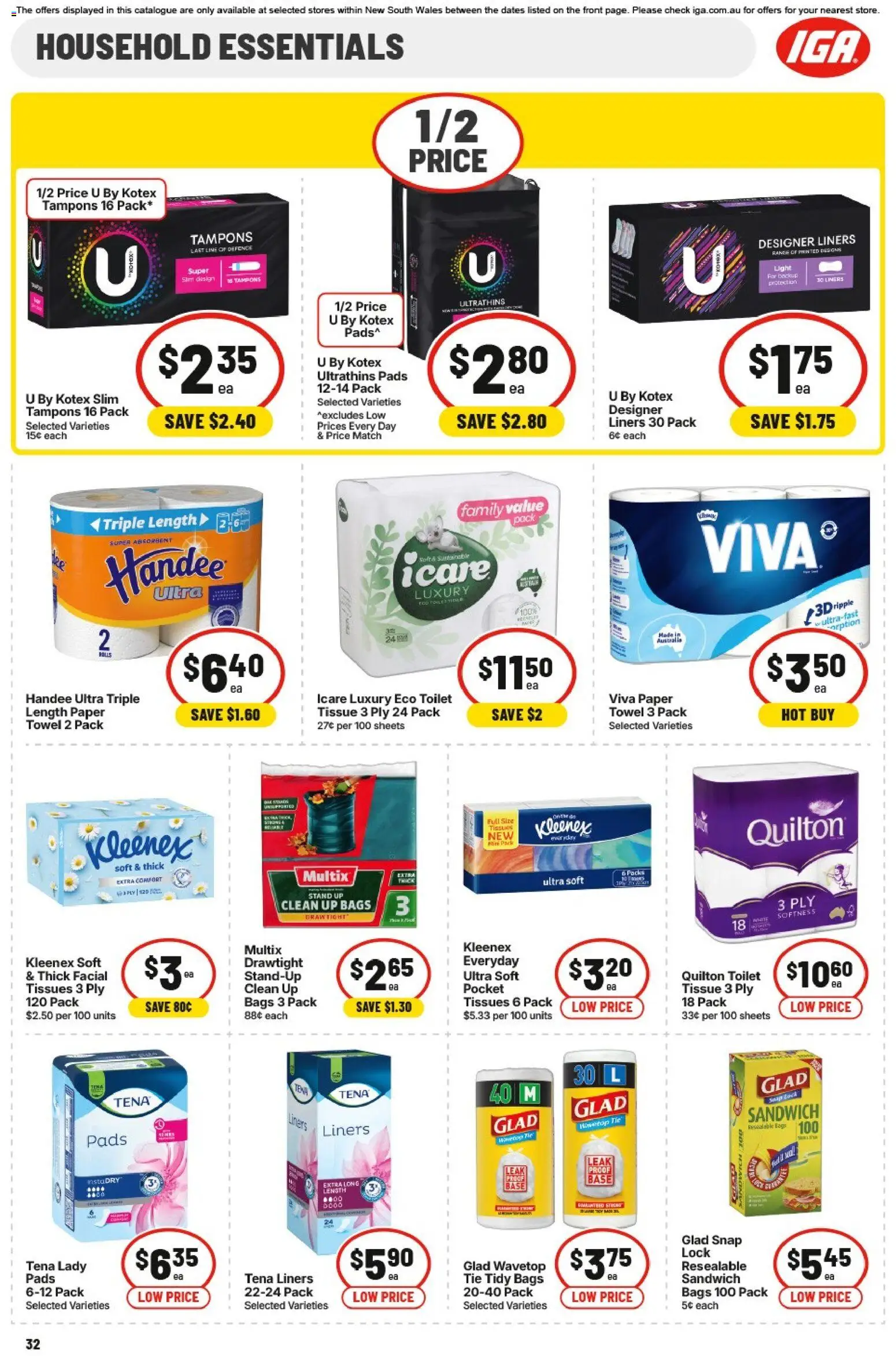 IGA catalogue - valid from 22.04.2026 | Page: 31 | Products: Lemon, Laundry, Multipurpose, Tablets