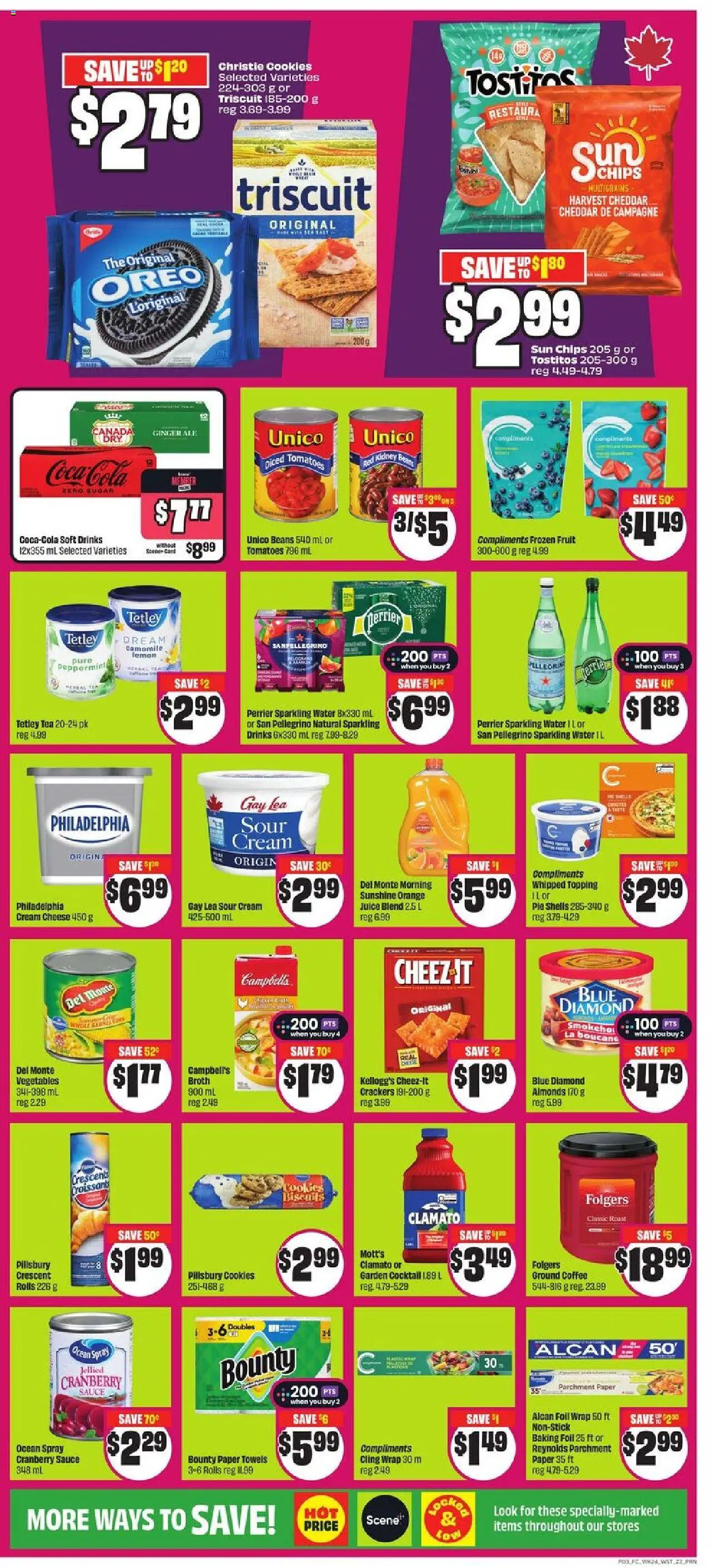 FreshCo flyer valid from 09.10.2025 | Page: 4 | Products: Chips, Cream, Cookies, Bra