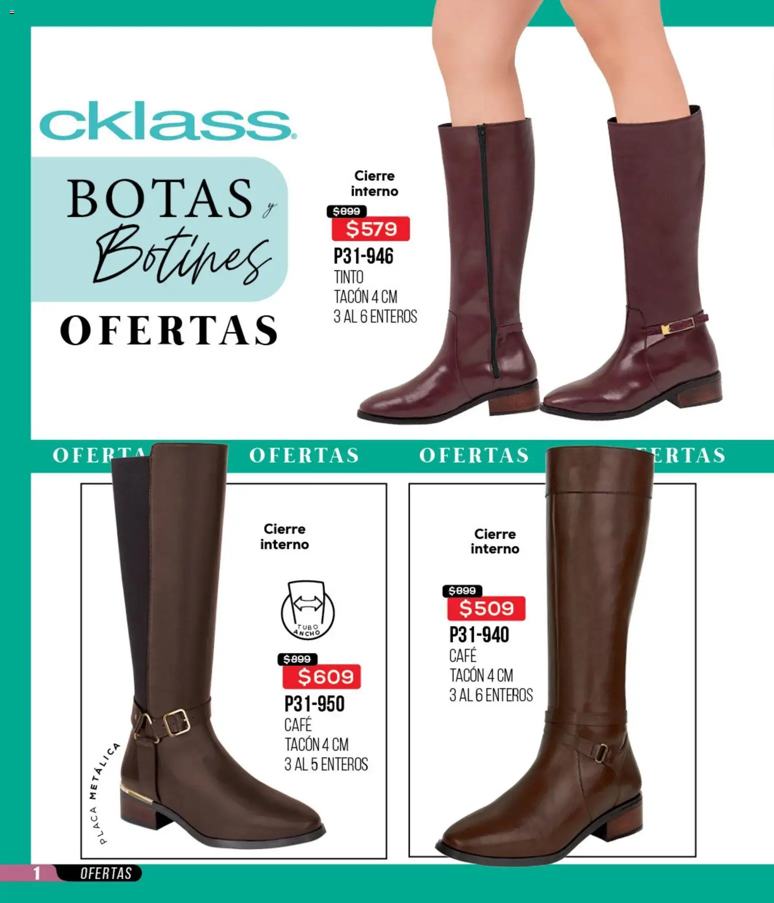 Nuevas ofertas de Cklass válidas en toda la República Mexicana desde el 12.01.2026. ¡Encuentra las mejores ofertas en Cklass catálogo Mega Ofertas Ropa! | Página: 165 | Productos: Botas, Café, Botines