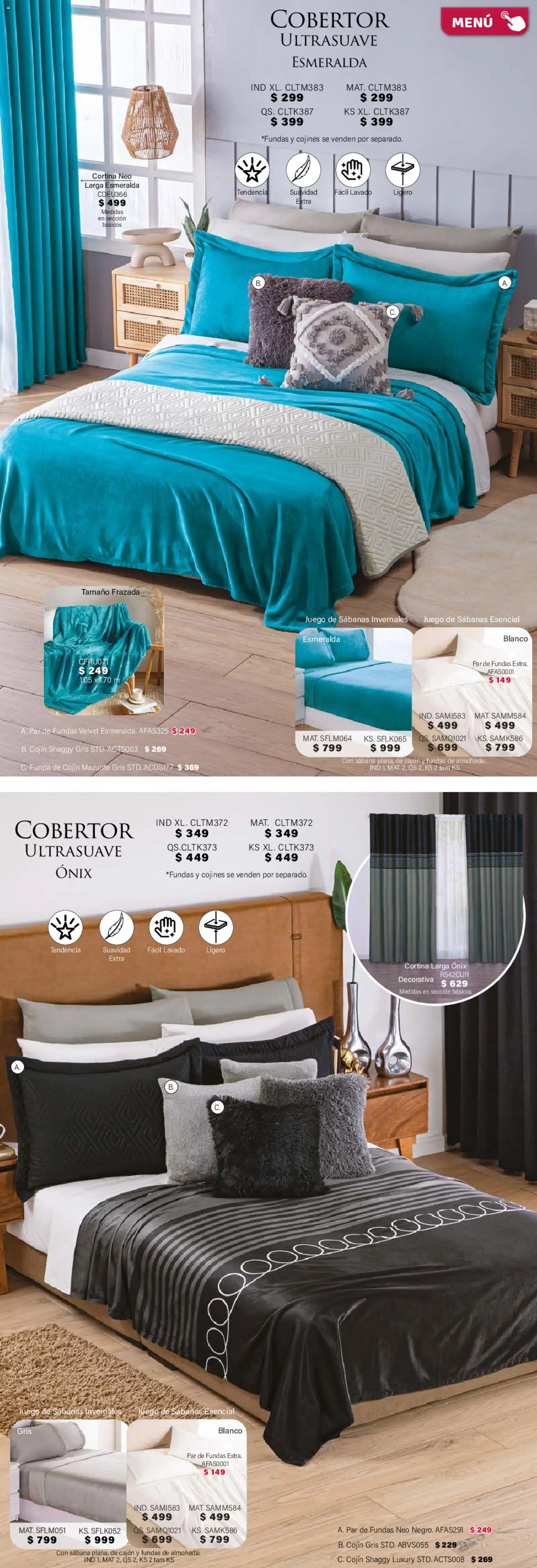 Nuevas ofertas de Colchas Concord válidas en toda la República Mexicana desde el 01.02.2026. ¡Encuentra las mejores ofertas en Colchas Concord catálogo! | Página: 158 | Productos: Cobertor, Funda, Almohada, Sabanas