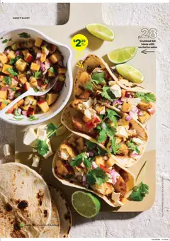 Preview of Woolworths Fresh Ideas Magazine - valid from 14.01.2026 | Page: 30 | Products: Fish, Salsa, Nectarine