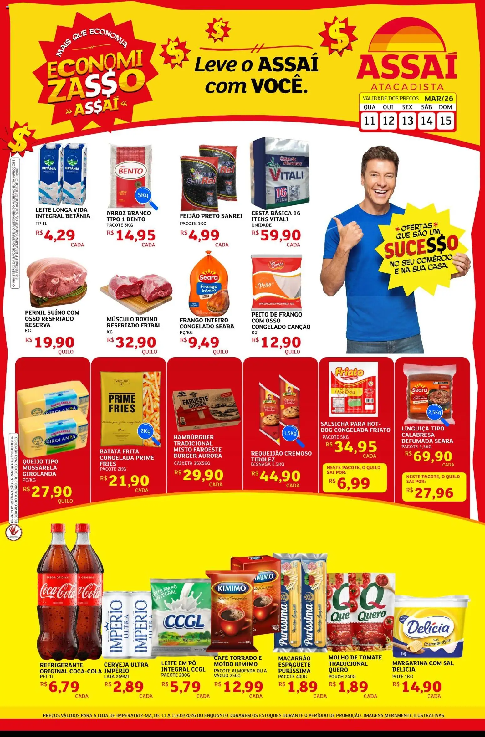 Assaí Atacadista Folheto - válido de 12.03.2026 | Página: 1 | Produtos: Friato, Arroz, Requeijão, Batata frita