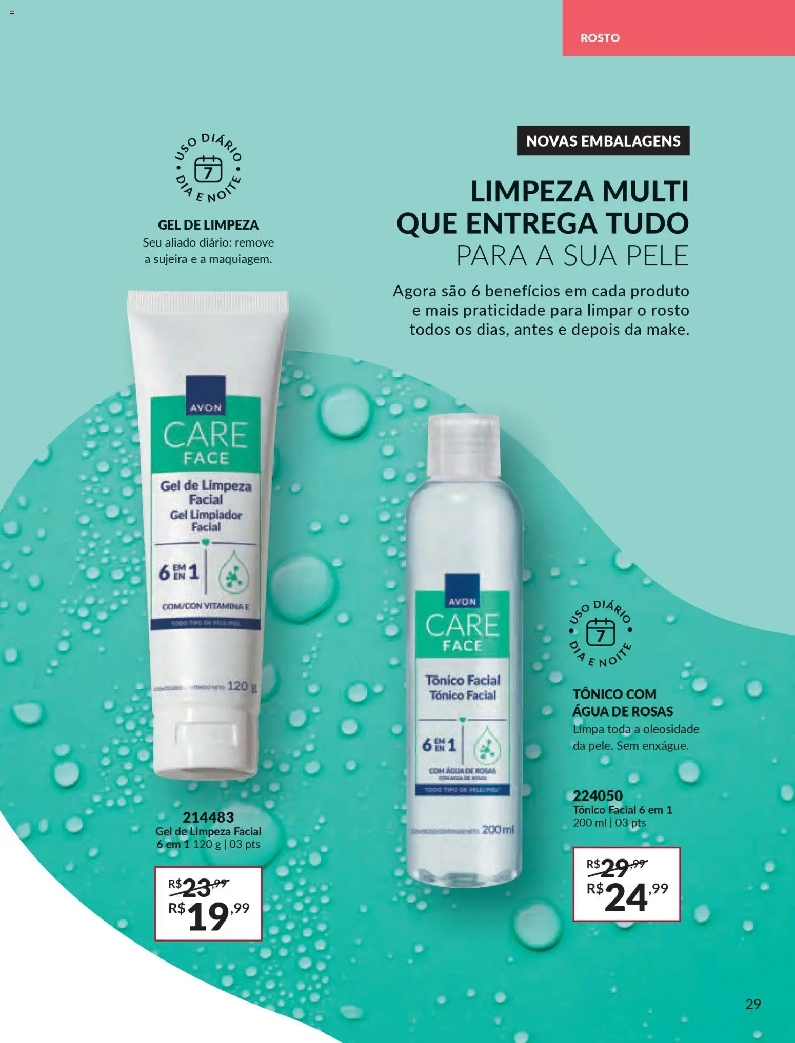 Avon Folheto - válido de 18.02.2026 | Página: 29 | Produtos: Tônico, Gel de limpeza