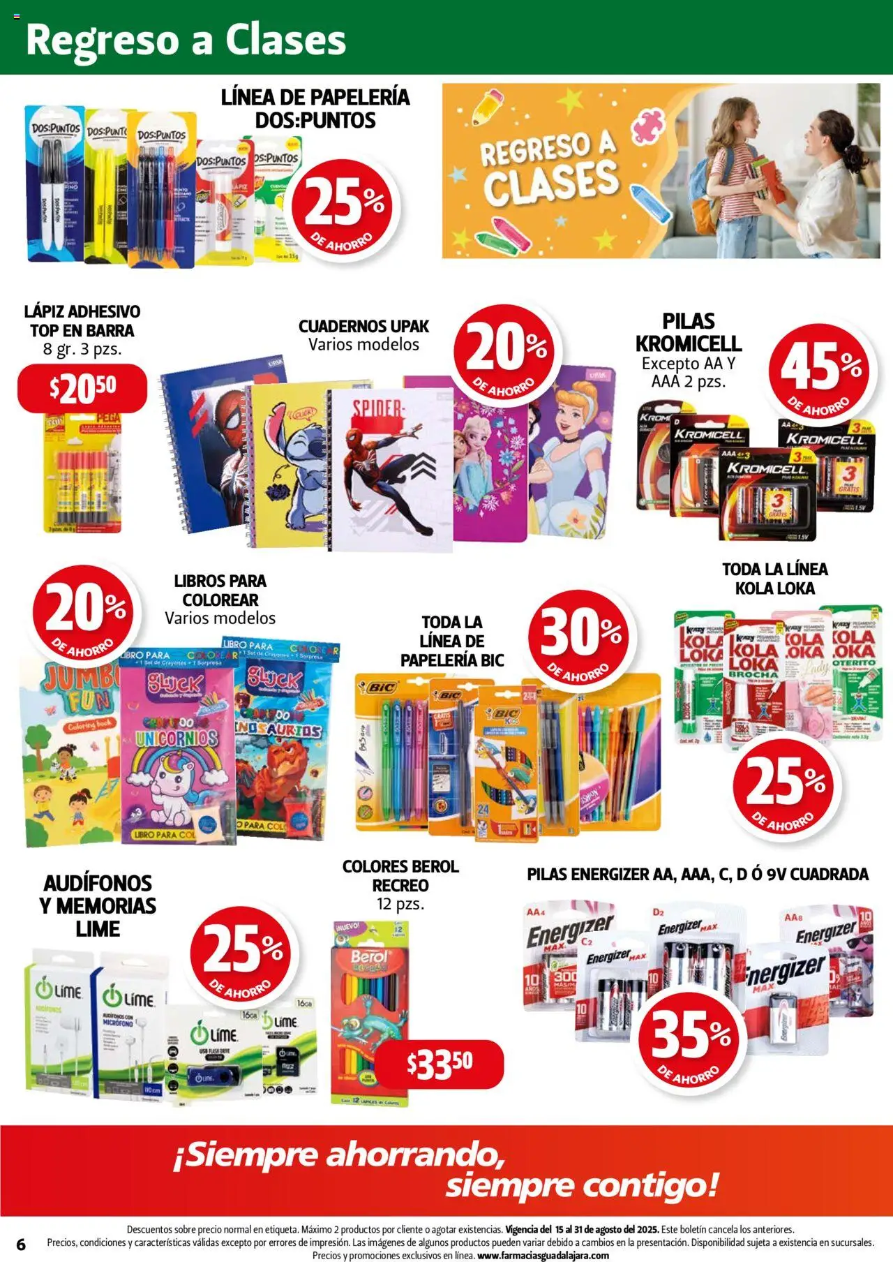 Nuevas ofertas de Farmacia Guadalajara válidas en toda la República Mexicana desde el 15.08.2025. ¡Encuentra las mejores ofertas en Farmacia Guadalajara - Catálogo! | Página: 6 | Productos: Usb, Audífonos, Micrófono, Barra