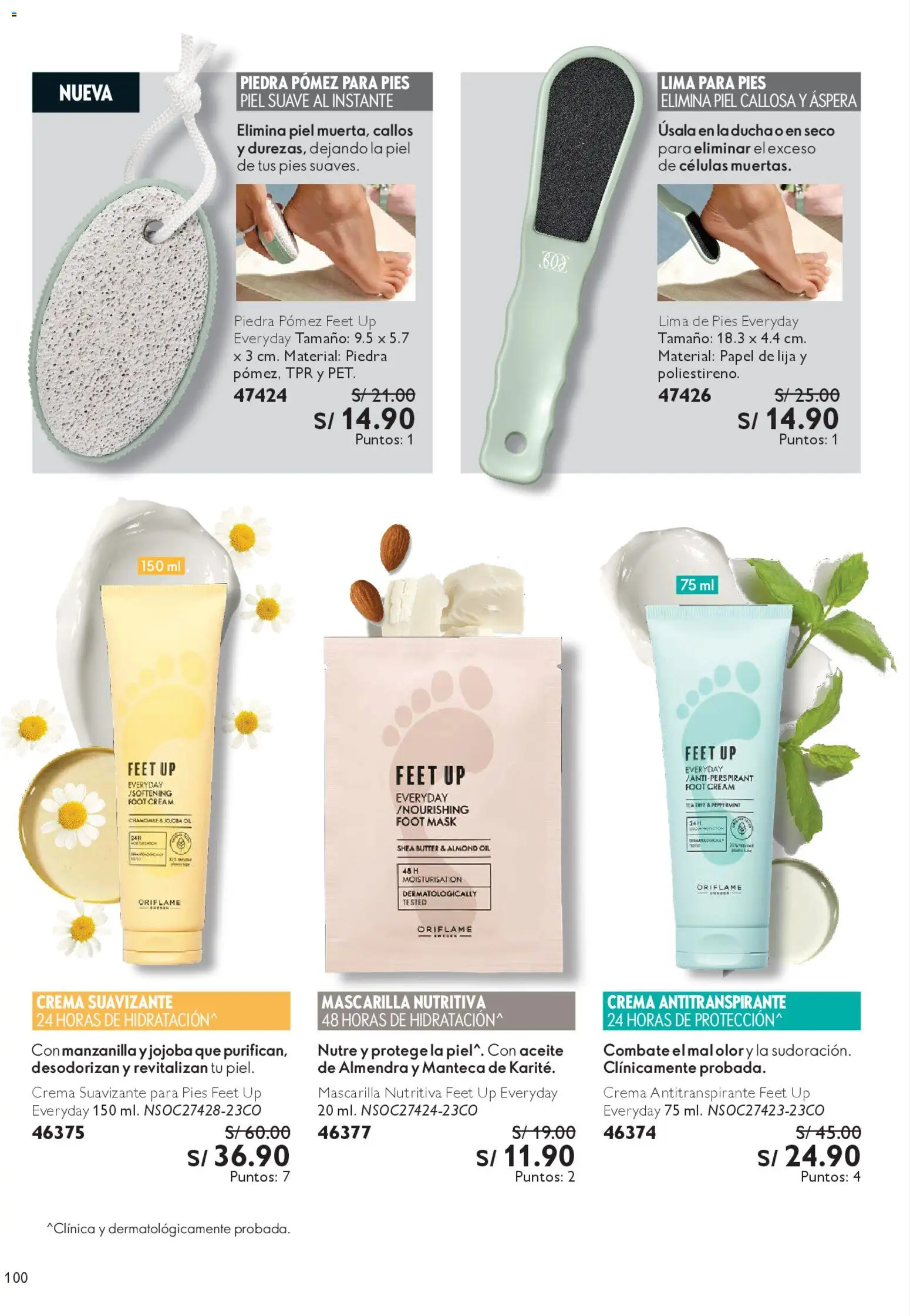 Catálogo Oriflame válido desde 18.04.2026 | Página: 100 | Productos: Antitranspirante, Ducha, Aceite, Crema
