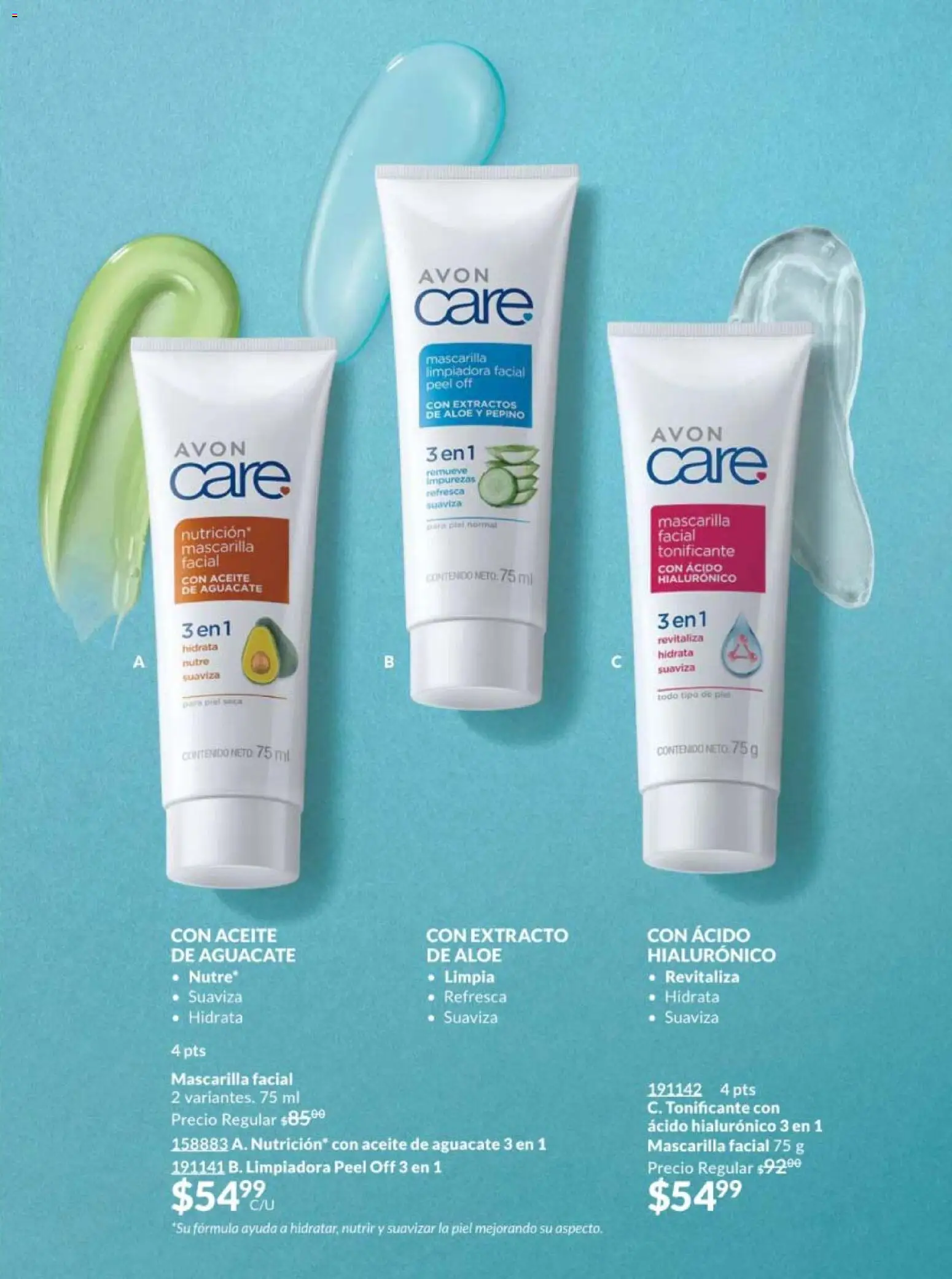 Nuevas ofertas de AVON válidas en toda la República Mexicana desde el 20.02.2026. ¡Encuentra las mejores ofertas en AVON campaña 4 2026! | Página: 139 | Productos: Aceite, Aguacate, Mascarilla