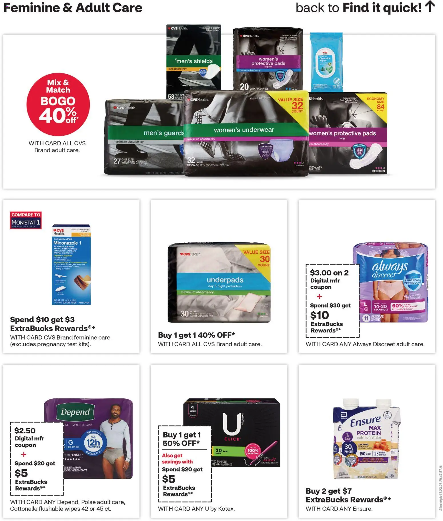 CVS Pharmacy Weekly Ad - CT - valid from 15.02.2026 | Page: 8 | Products: Pads, Underwear, Sugar