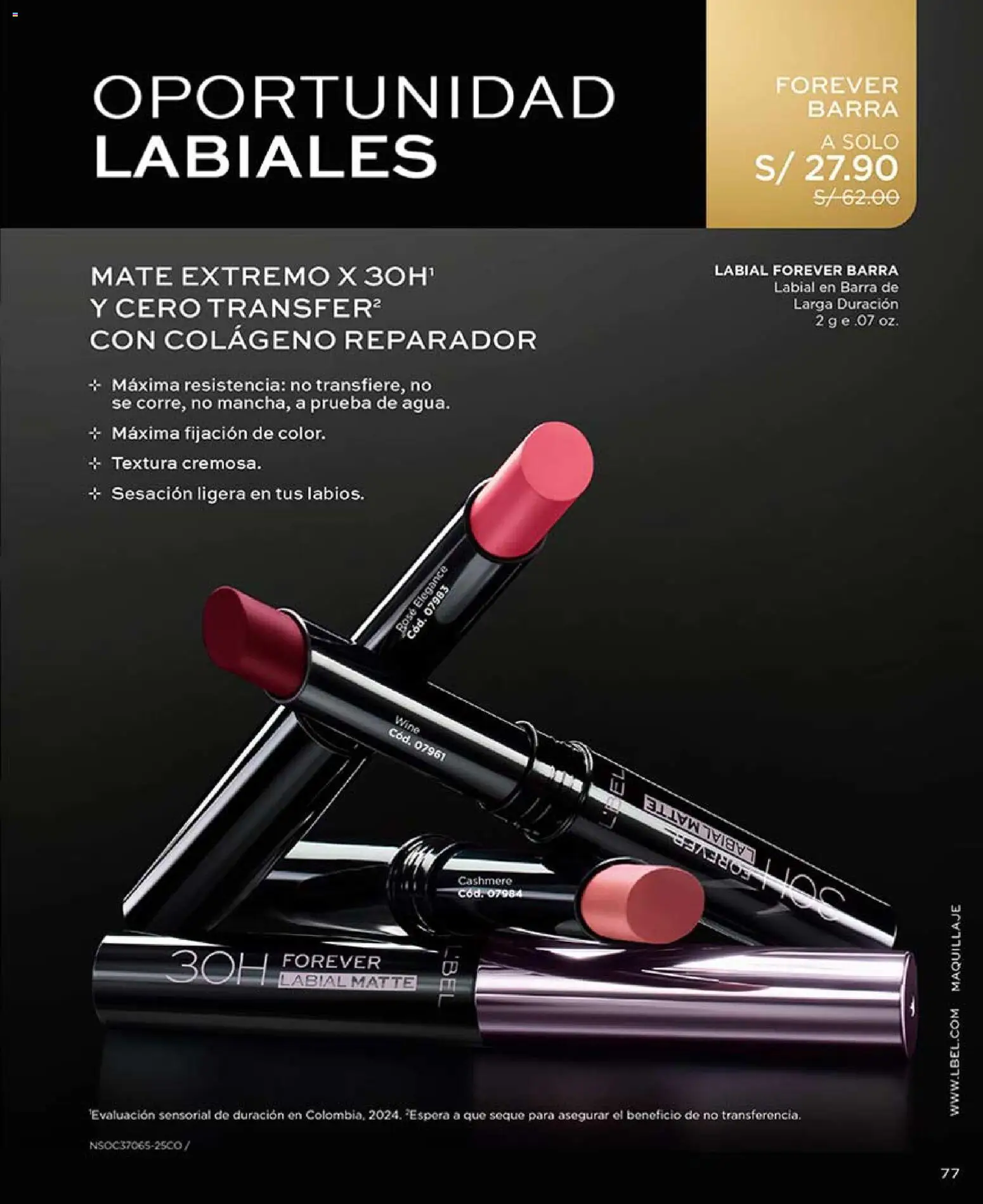 Catálogo L'Bel válido desde 04.04.2026 | Página: 77 | Productos: Maquillaje
