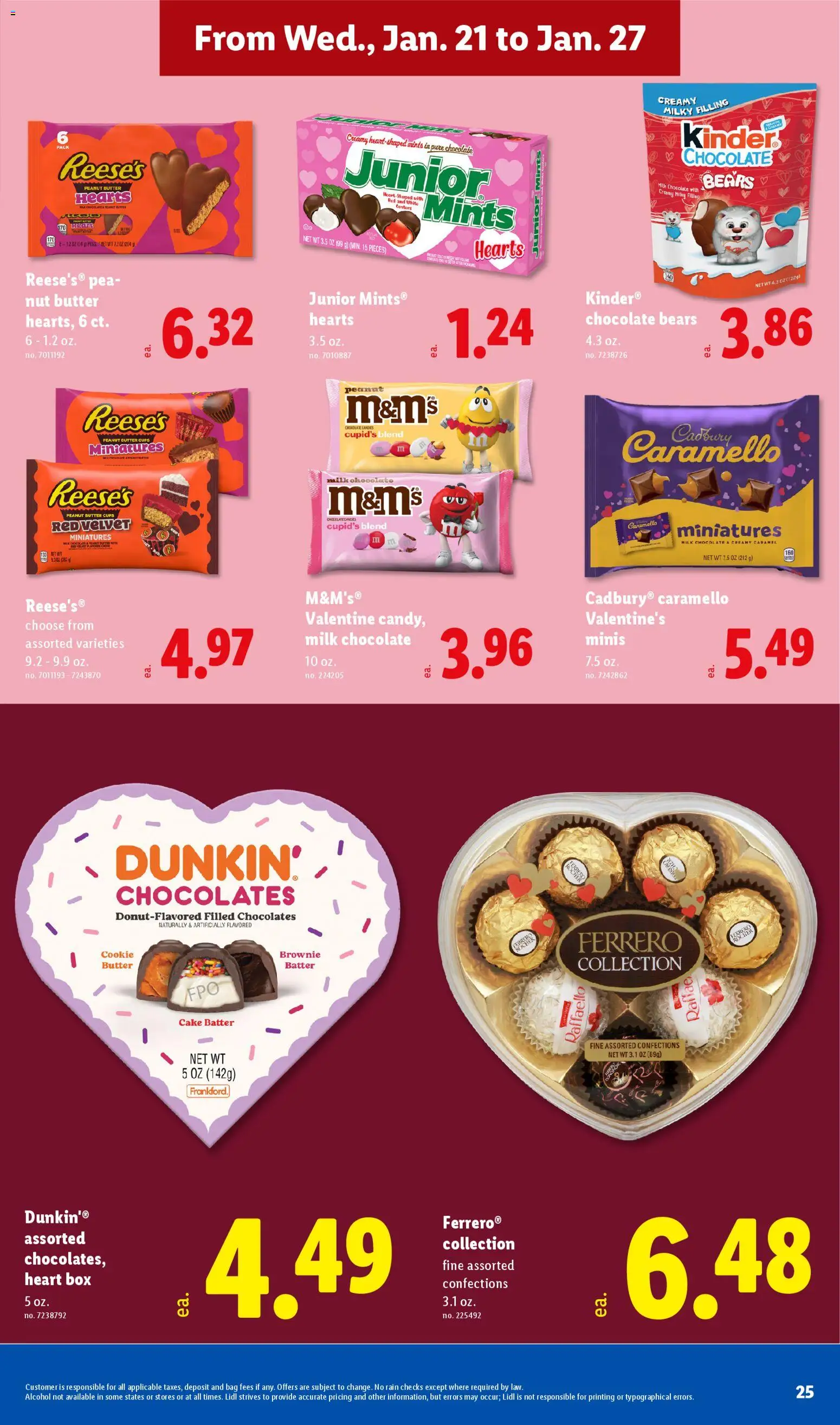 Lidl Weekly Ad - valid from 21.01.2026 | Page: 25 | Products: Milk, Butter, Chocolate, Pea
