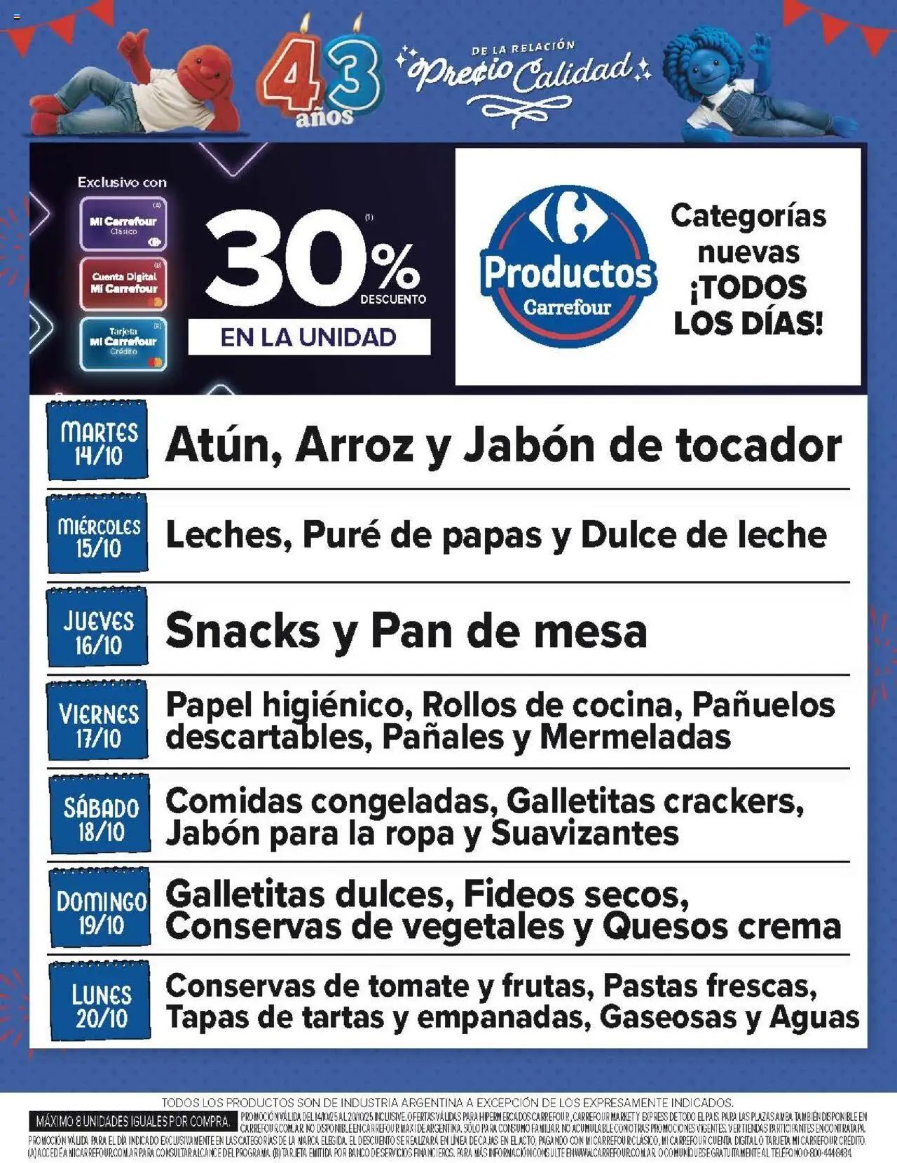 Carrefour Market catálogo - Chubut │ válido desde el 14.10.2025 | Página: 4 | Productos: Mesa, Jabón, Leche, Pan