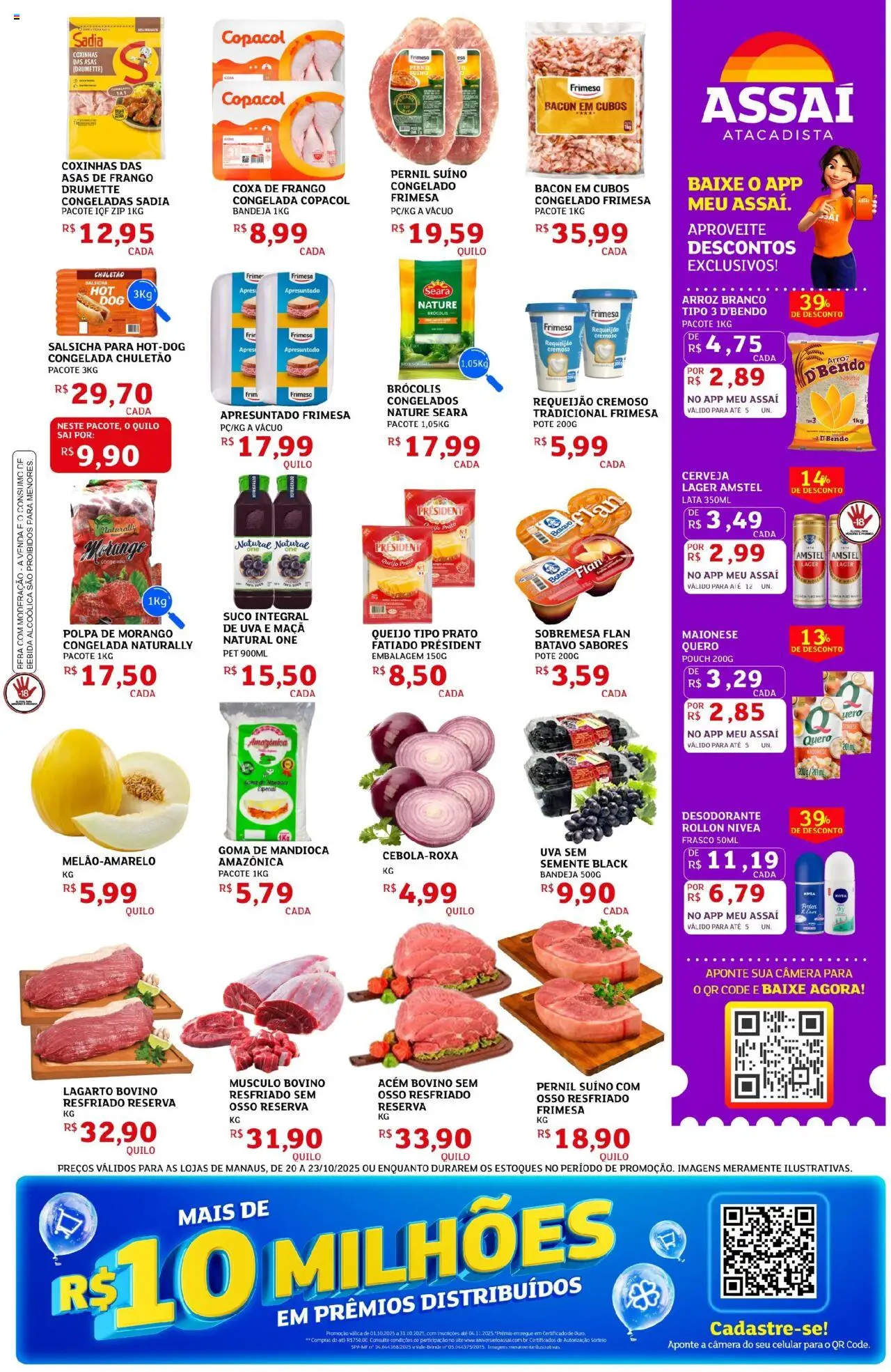 Assaí Atacadista Folheto - válido de 20.10.2025 | Página: 3 | Produtos: Desodorante, Suco, Brócolis, Maionese