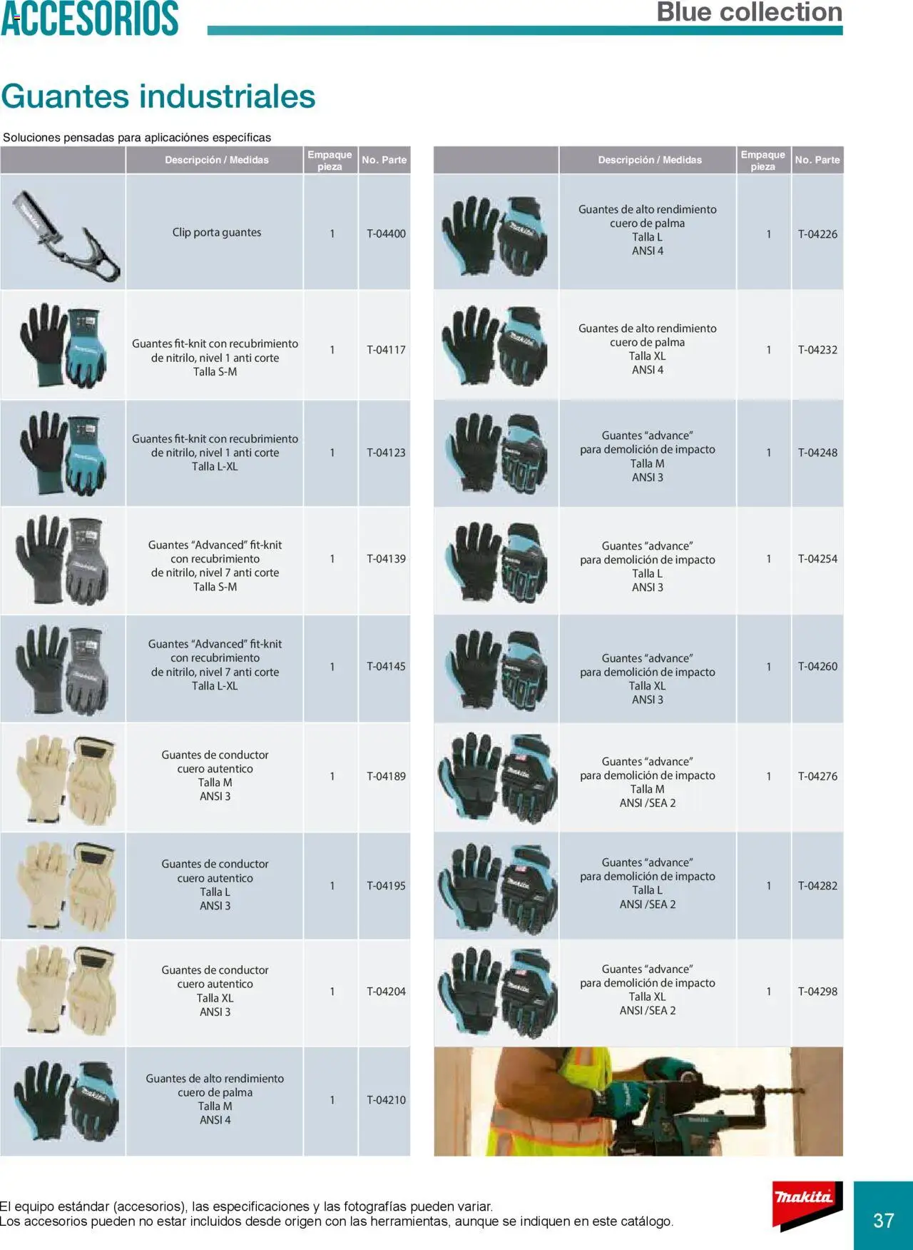 Nuevas ofertas de Makita válidas en toda la República Mexicana desde el 08.07.2024. ¡Encuentra las mejores ofertas en Makita catálogo Accesorios! | Página: 37 | Productos: Guantes