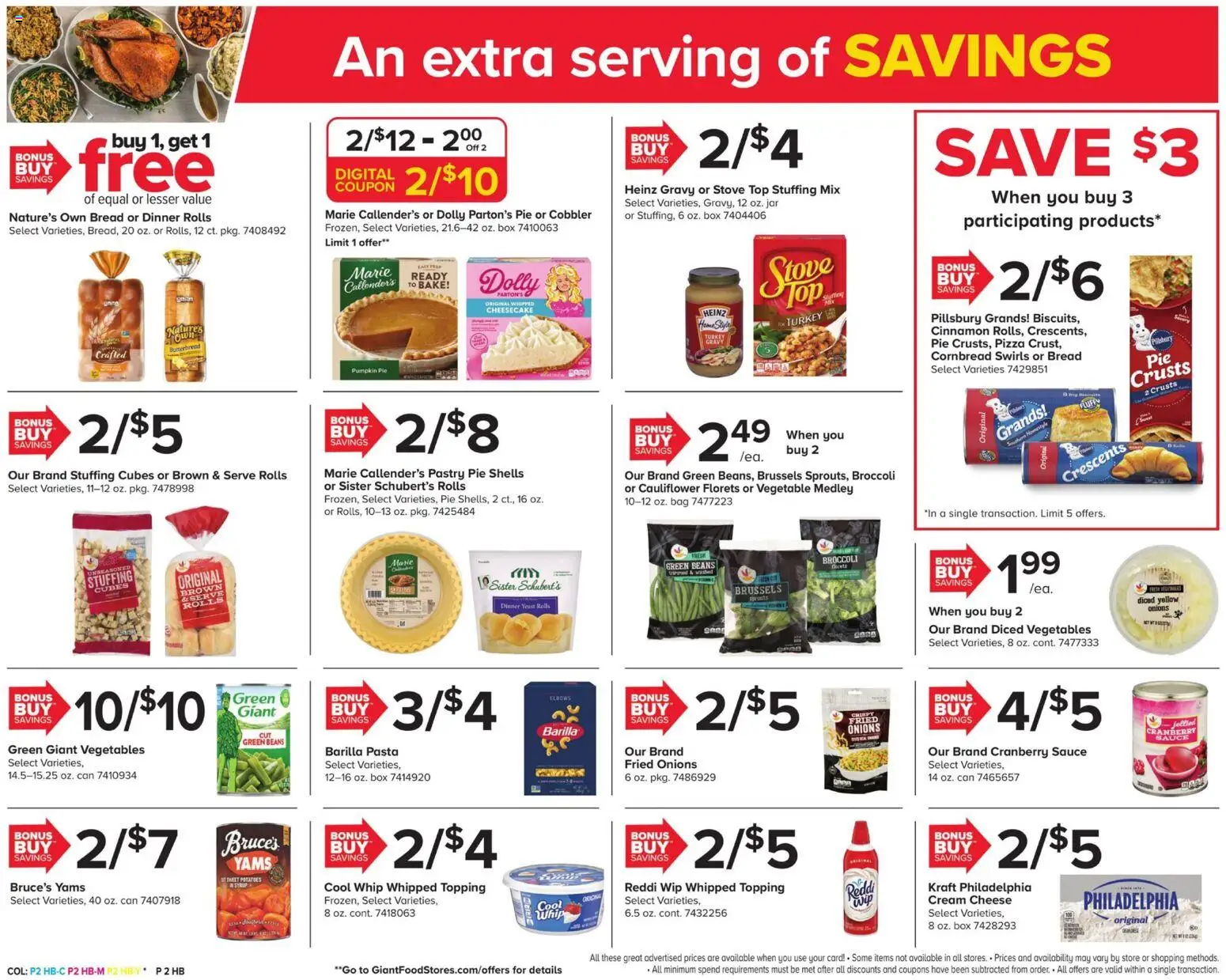 Giant Weekly Ad - valid from 14.11.2025 | Page: 2 | Products: Bread, Pumpkin, Cauliflower, Bag
